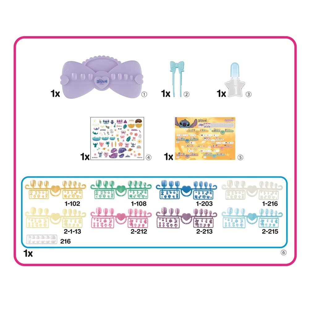 Aquabeads Stitch Nail Designer Kit 35121 | 40 Wearable Nails in 8 Colors | Ages 4+ 6