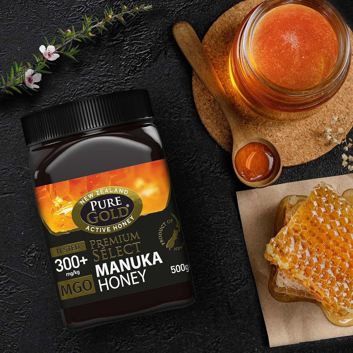 Pure Gold Manuka Honey 300+ MGO Certified 500g 5