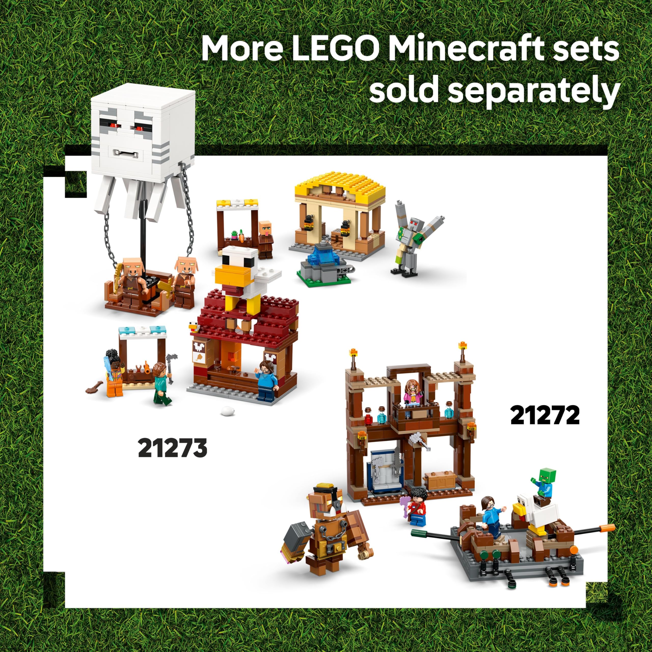 LEGO Minecraft Woodland Mansion Fighting Ring - Building Set with Steve, Garrett, Henry, Baby Zombie, Chicken Jockey, Great Hog - 491 Pieces (21272) 5