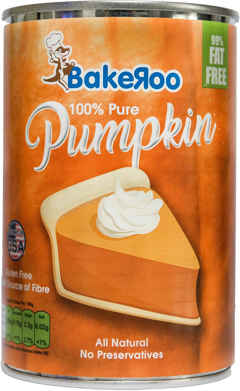 Bakeroo Tinned Pumpkin Puree 100% Natural - 425g