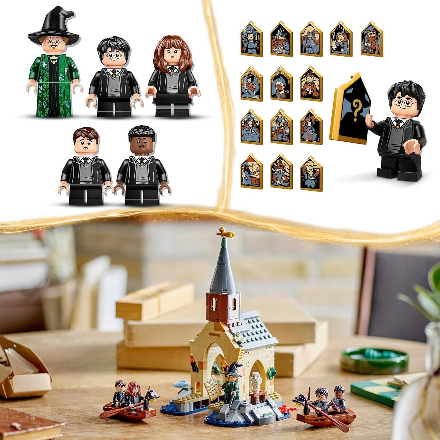 LEGO Harry Potter Hogwarts Castle Boathouse Set with 2 Boat Toys - 350-Piece Building Set for Ages 8+ 8