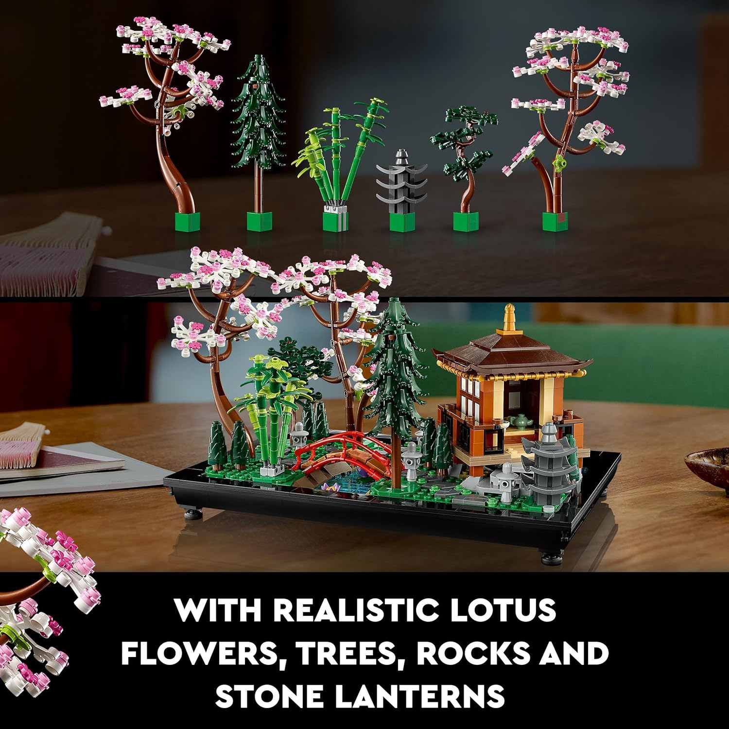 LEGO 10315 Icons Tranquil Garden - Botanical Zen Garden Building Kit for Adults 5
