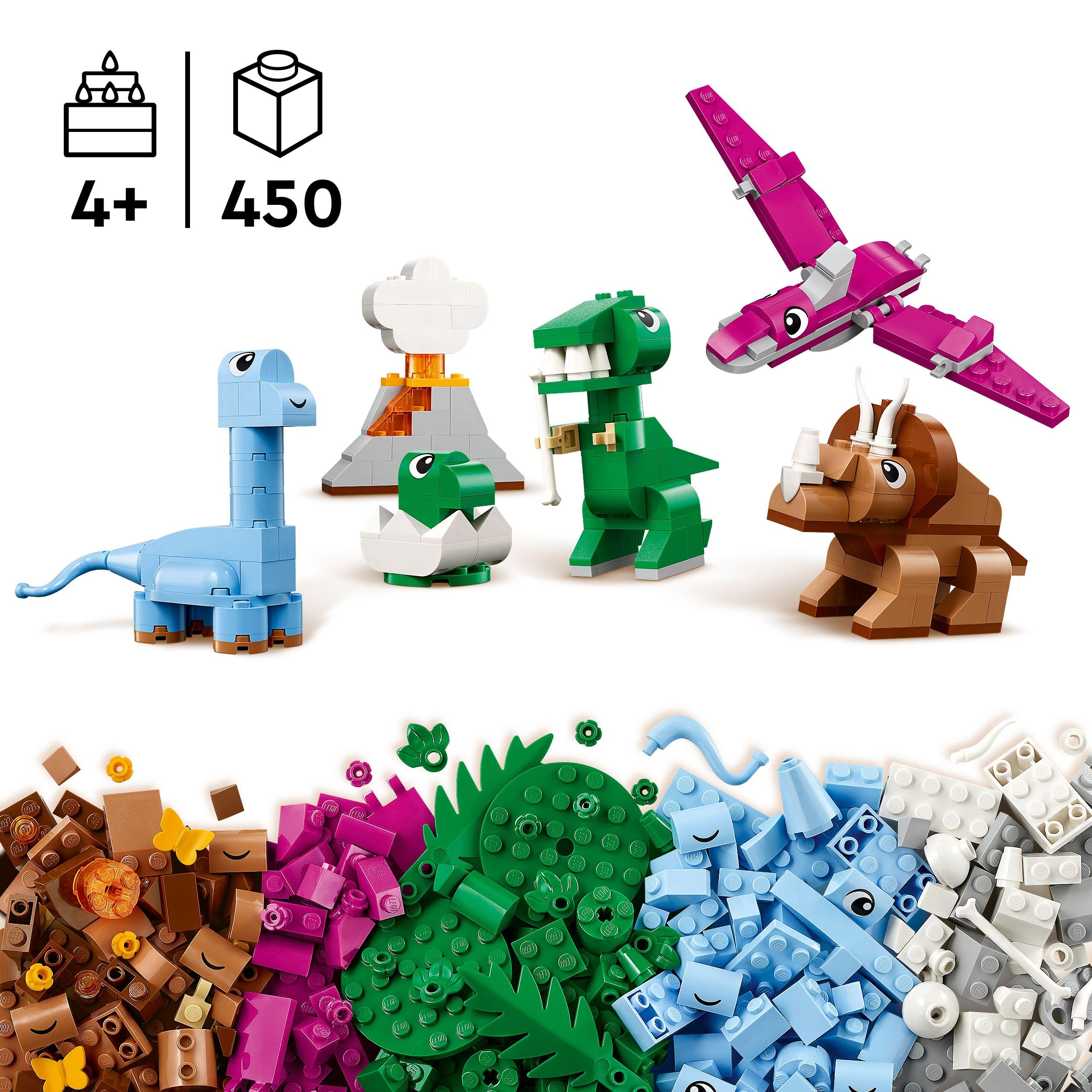 LEGO Classic Creative Dinosaurs Set - Building Toys for Kids 5+ 7