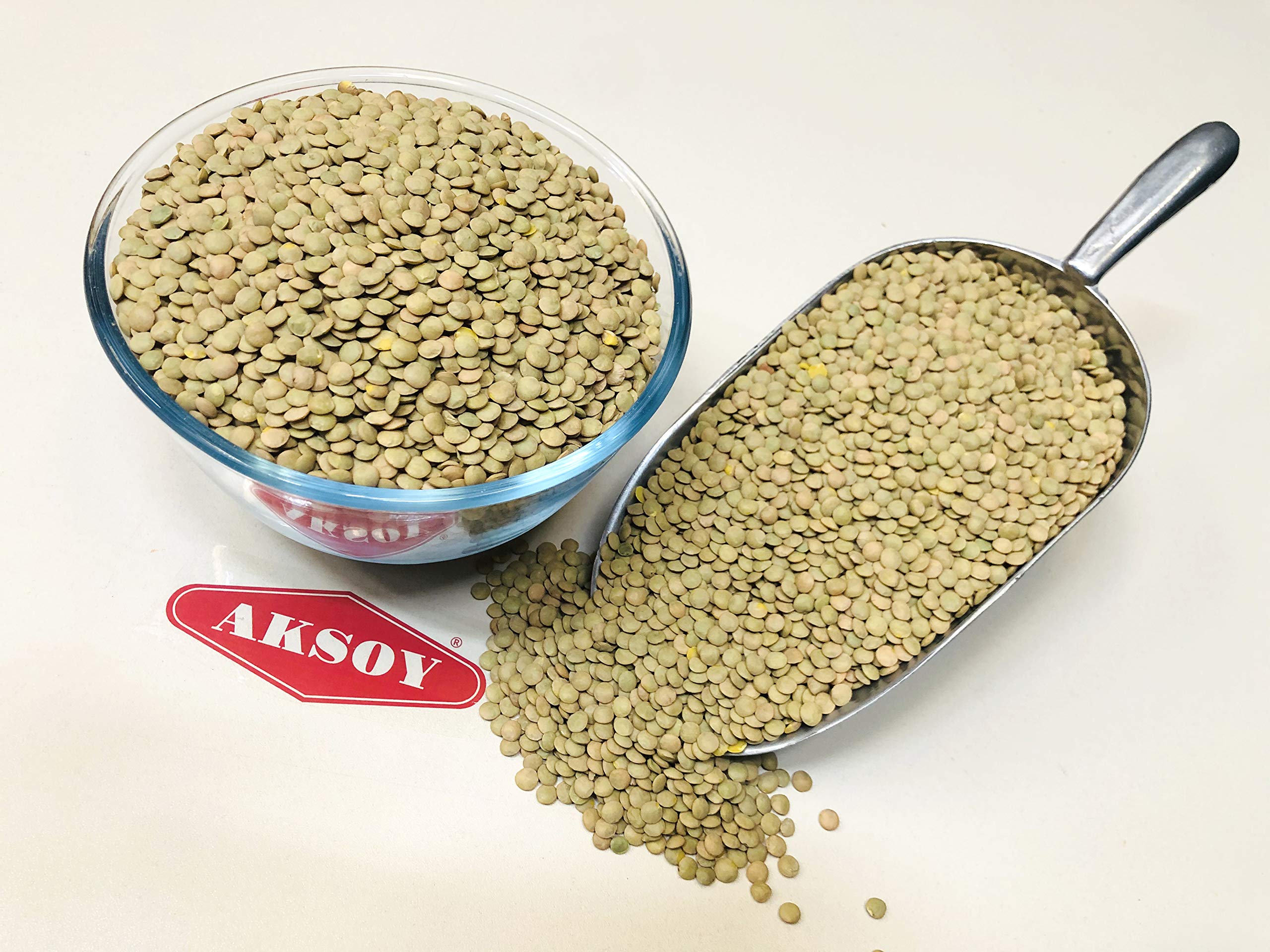 AKSOY Green Whole Lentils - 1kg Bag | Rich in Iron & Folate | Suitable for Vegetarians & Vegans
