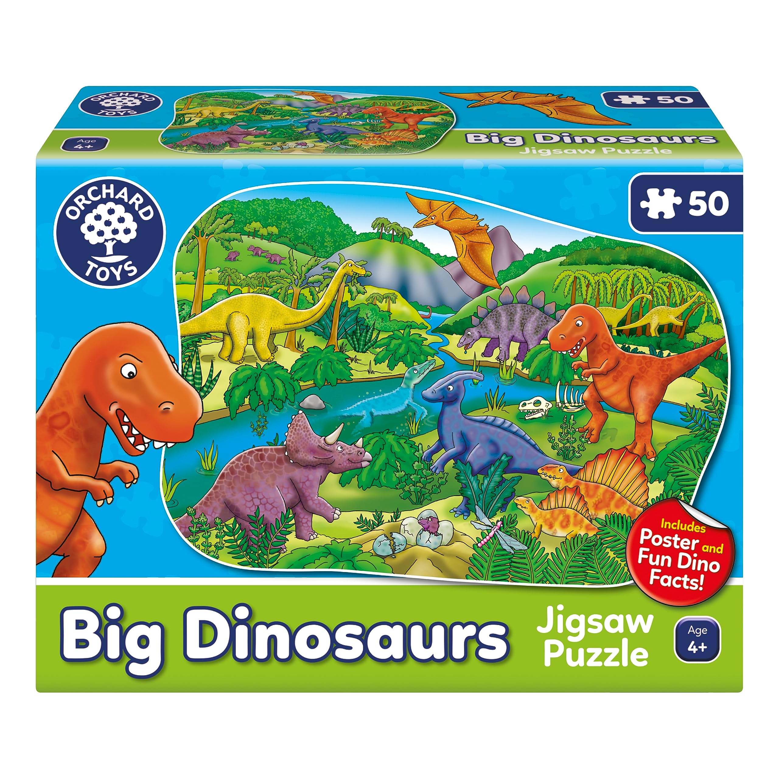 Orchard Toys Big Dinosaurs Floor Puzzle - 50-Piece Educational Jigsaw for Ages 4-8 6