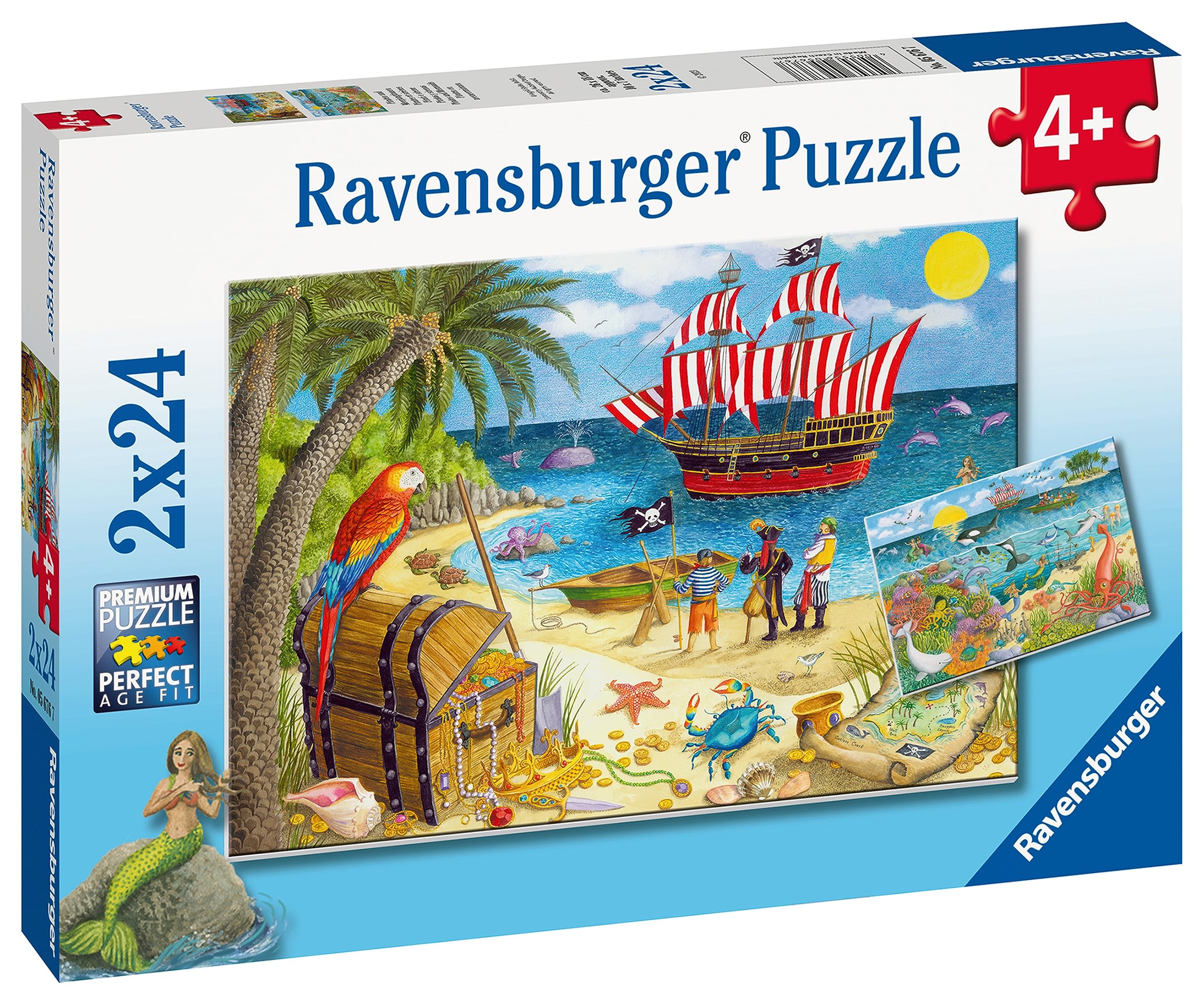 Ravensburger Pirates & Mermaids 48-Piece Jigsaw Puzzle for Kids - Educational Puzzle Game for Children 4 Years and Up 5