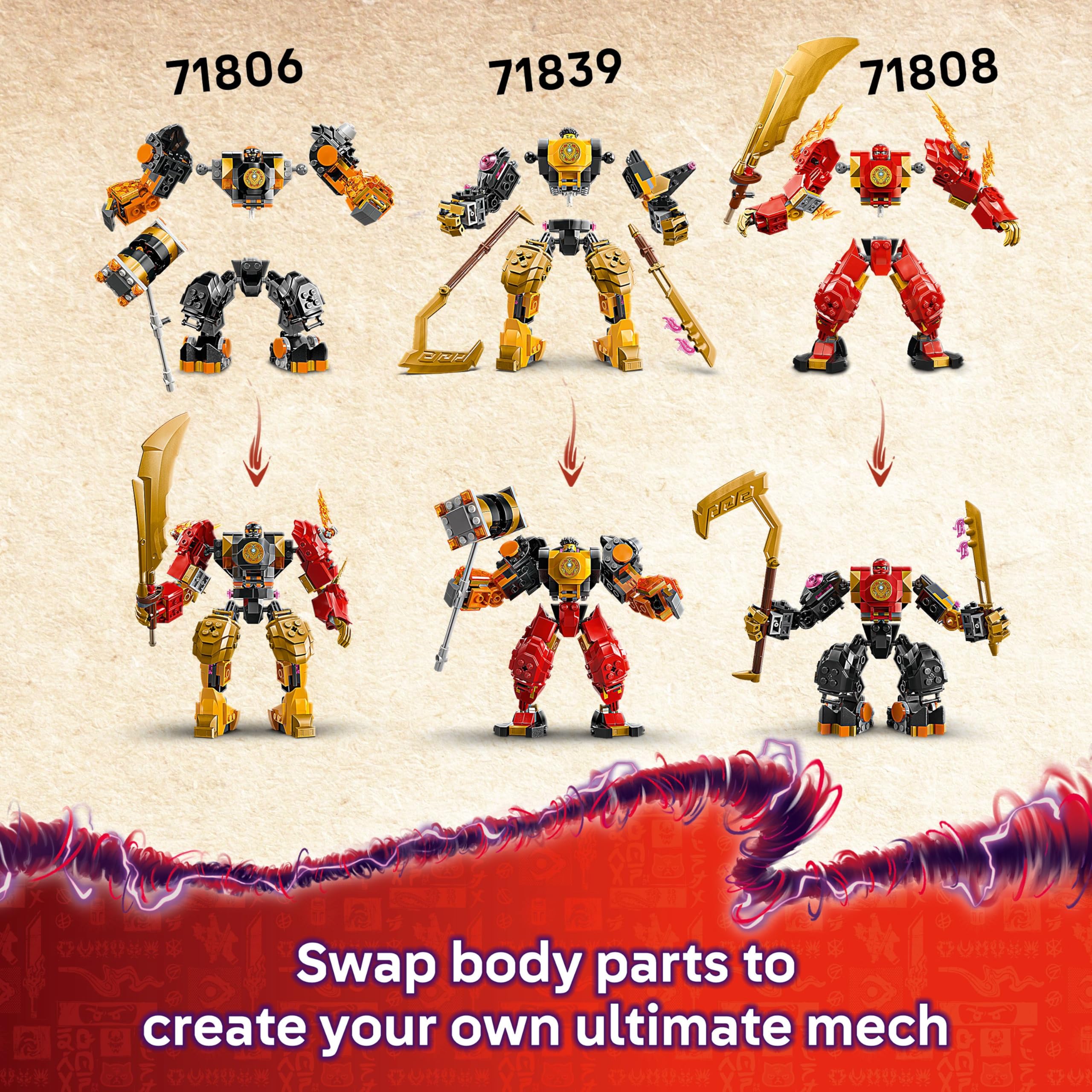 LEGO NINJAGO Arin’s Spinjitzu Battle Mech Toy 71839 | Ages 7+ | Includes 2 Minifigures 4