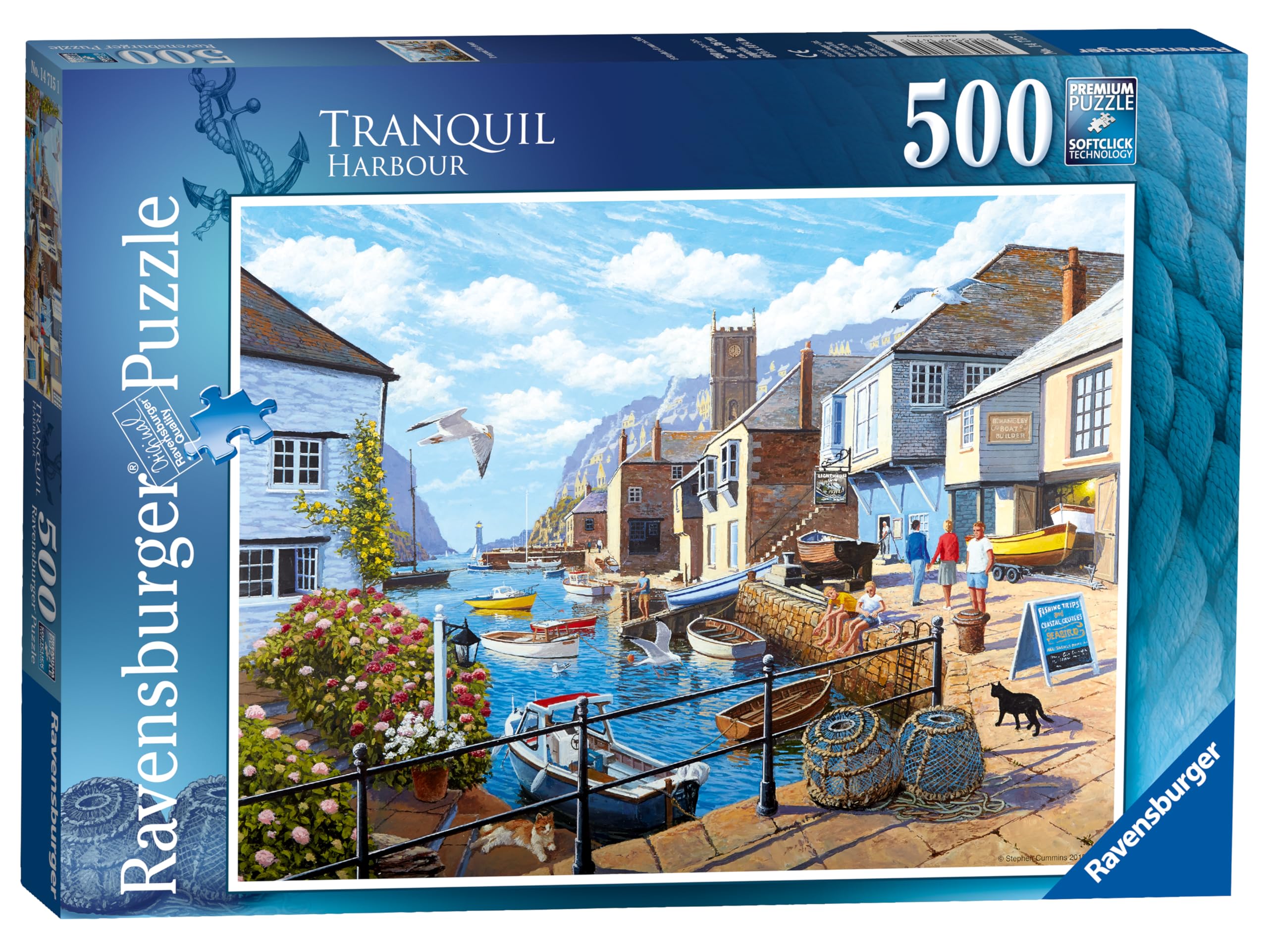 Ravensburger Tranquil Harbour Jigsaw Puzzle - 500 Pieces for Adults and Kids | Glare-Free Finish