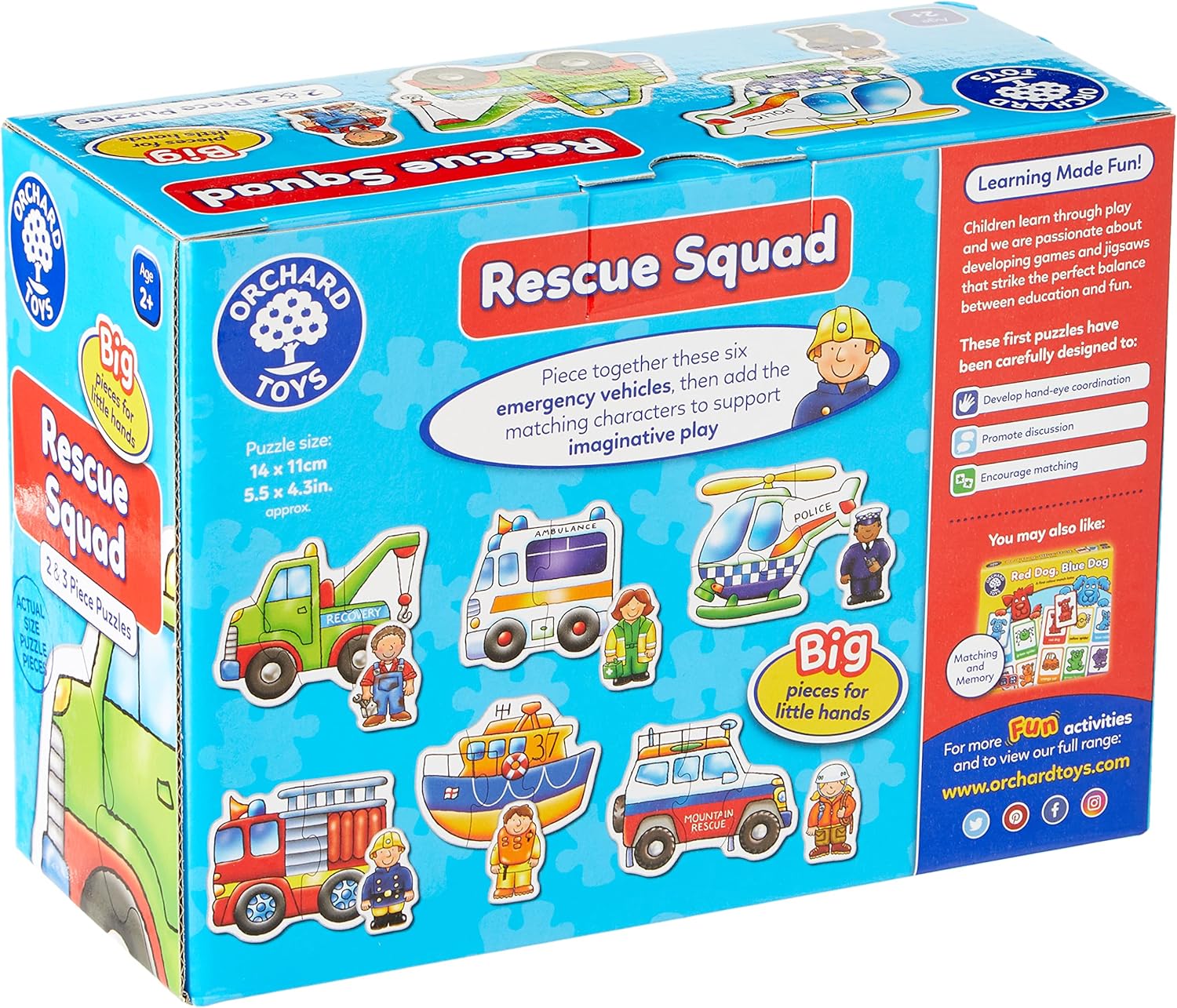 Orchard Toys Rescue Squad Jigsaw Puzzle - 6 Vehicle Puzzles with Character Pieces 5