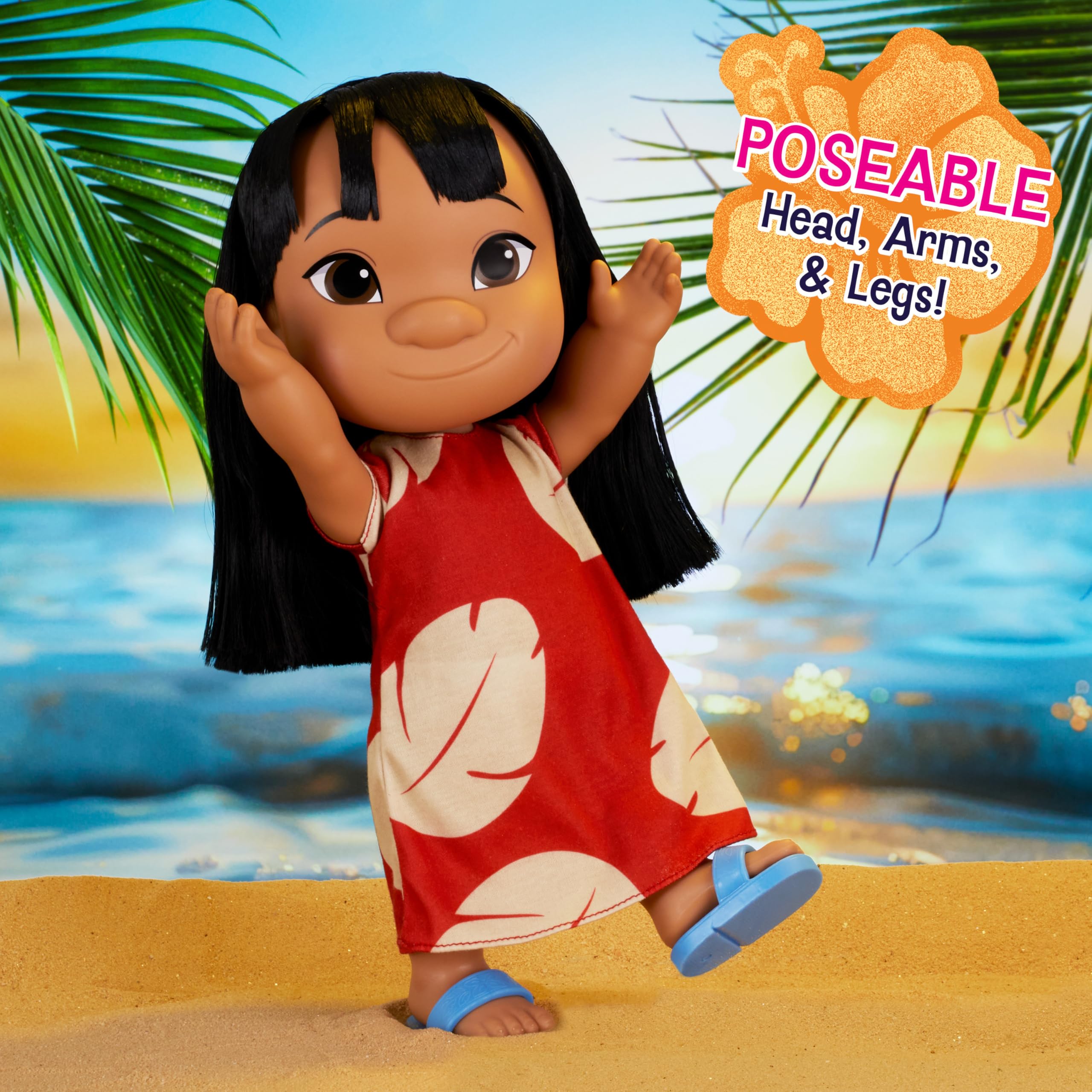 Disney Lilo & Stitch 14-inch Poseable Lilo Doll with 5-inch Stitch Figure - Just Play 6