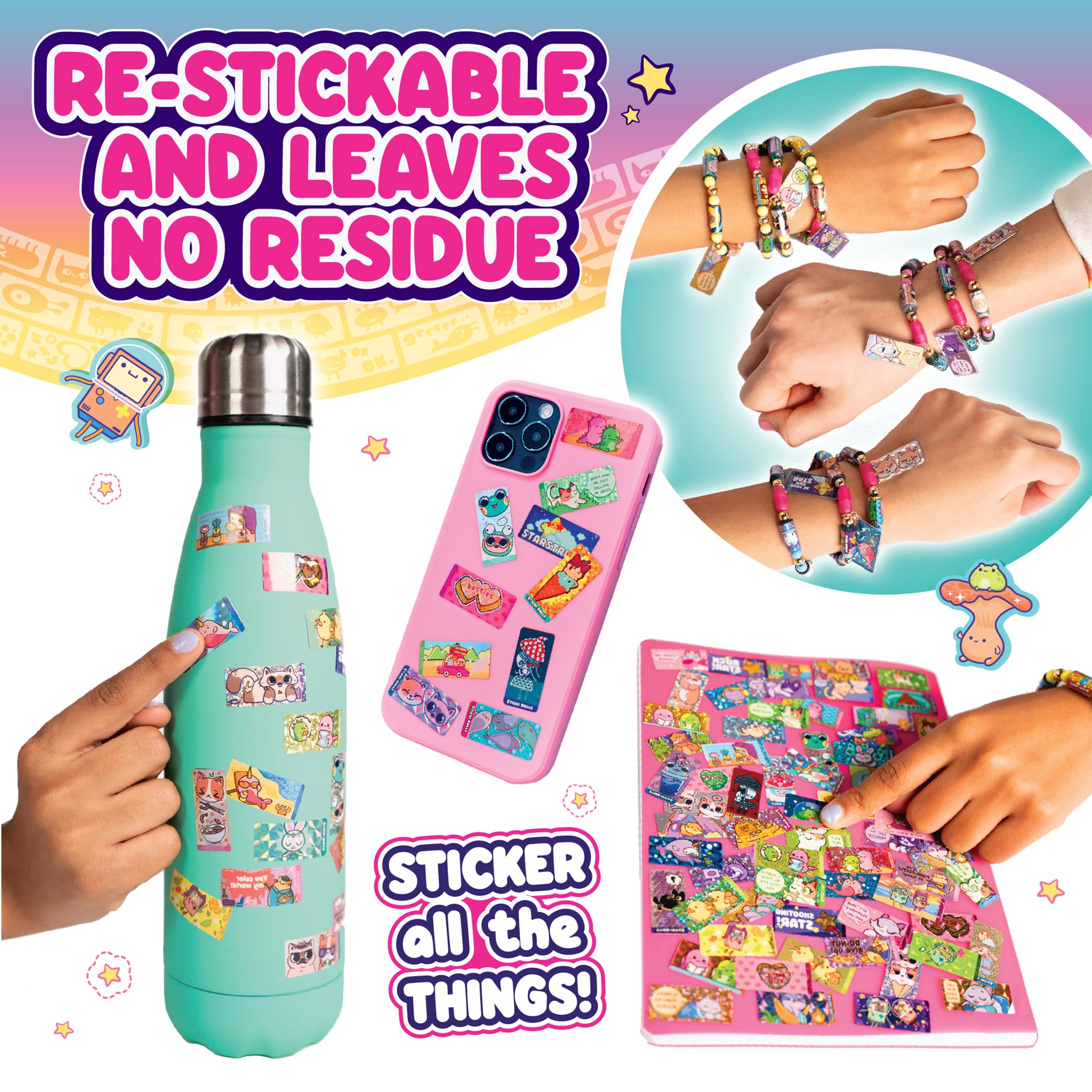 Sky Castle Anna & Erin BFF Pack Sticki Rolls Wearable Sticker Bracelets 7