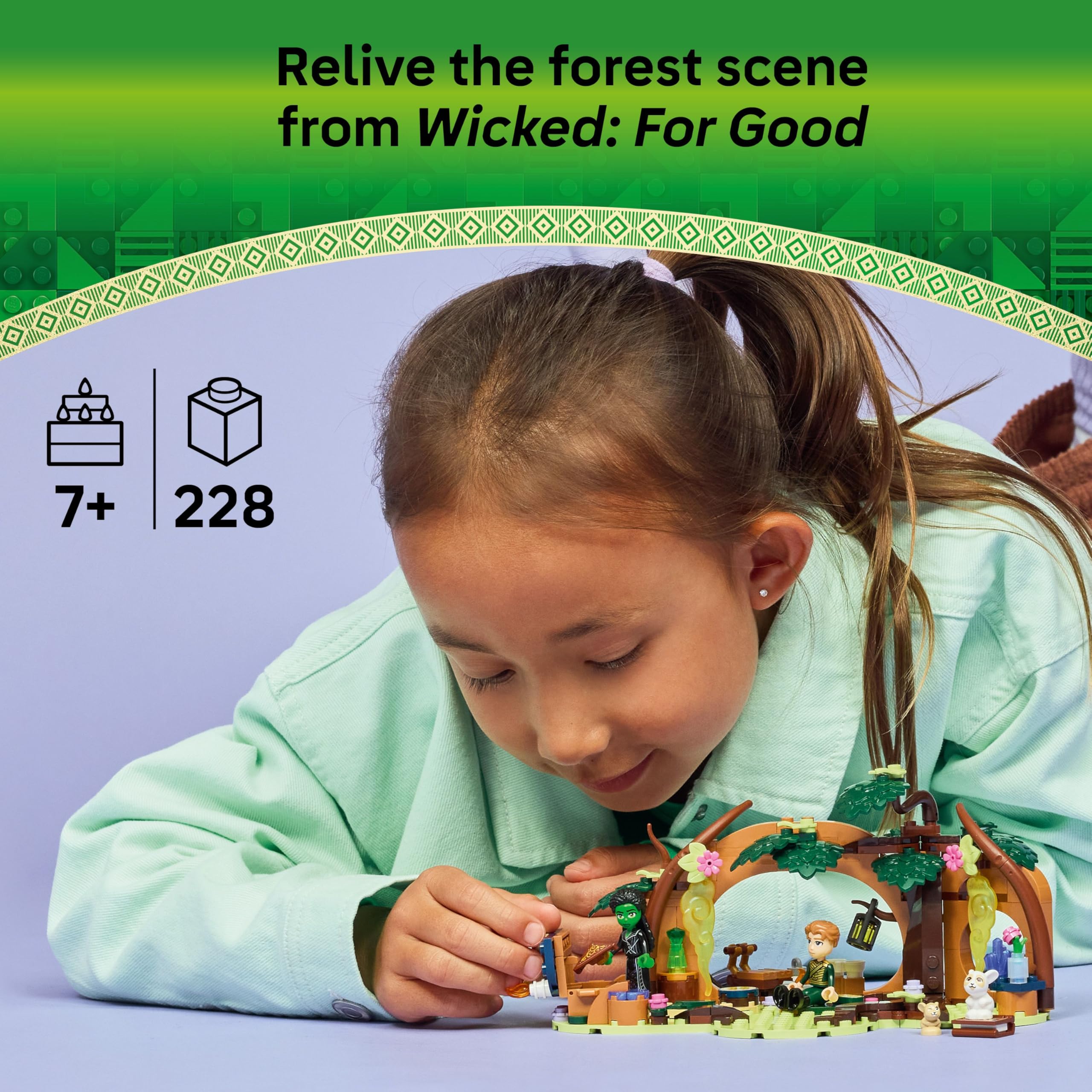 LEGO Wicked Elphaba's Retreat - Forest Building Toy with 2 Mini Dolls & Animal Figures for Ages 7+ 8