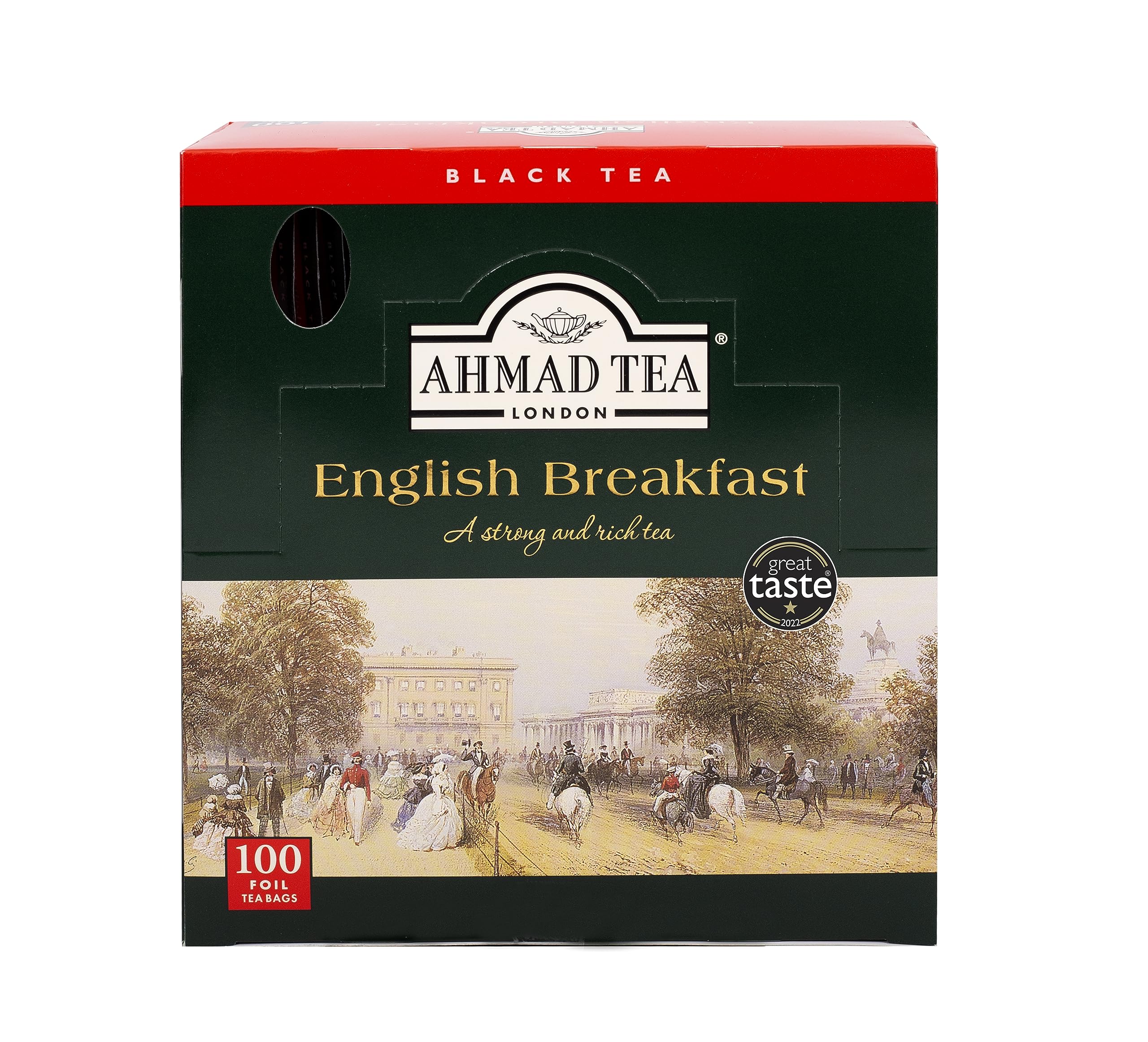 Ahmad Tea - English Breakfast Black Tea, 100 Individually Foil-Wrapped Teabags