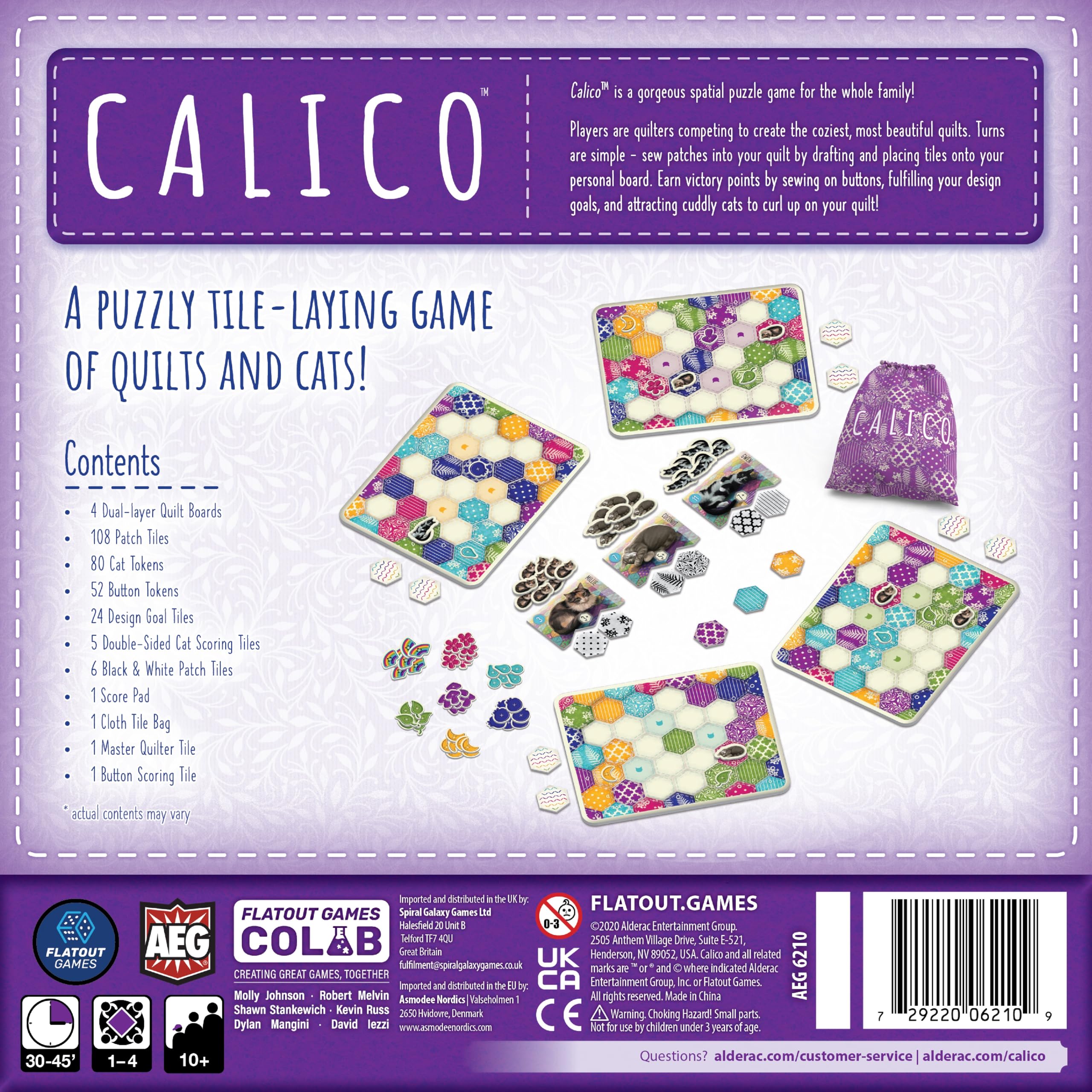 Alderac Entertainment Group Calico Board Game 6