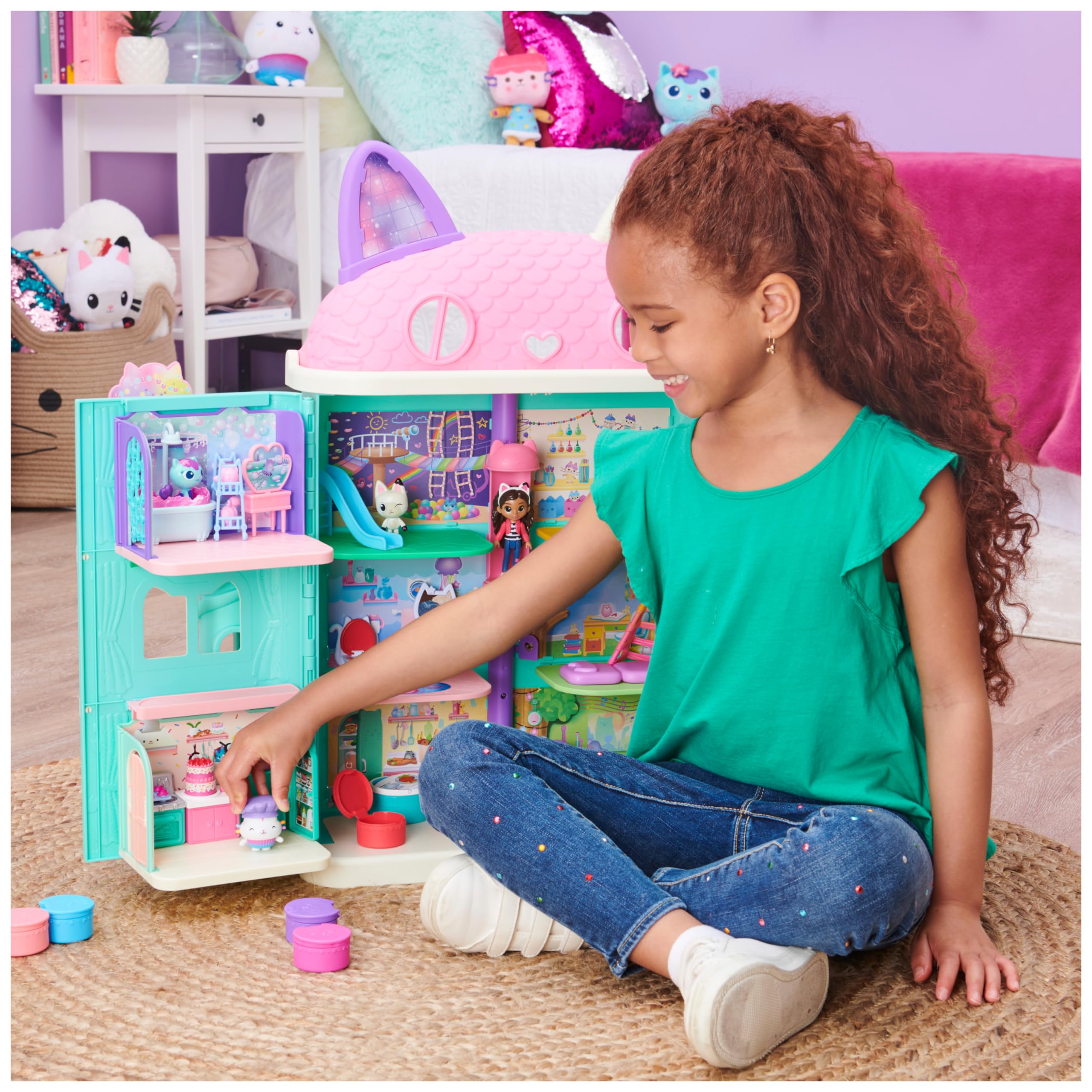 Gabby’s Dollhouse Bakey with Cakey Kitchen Playset - Spinning Cake & 2 Surprise Deliveries, Ages 3+ 9