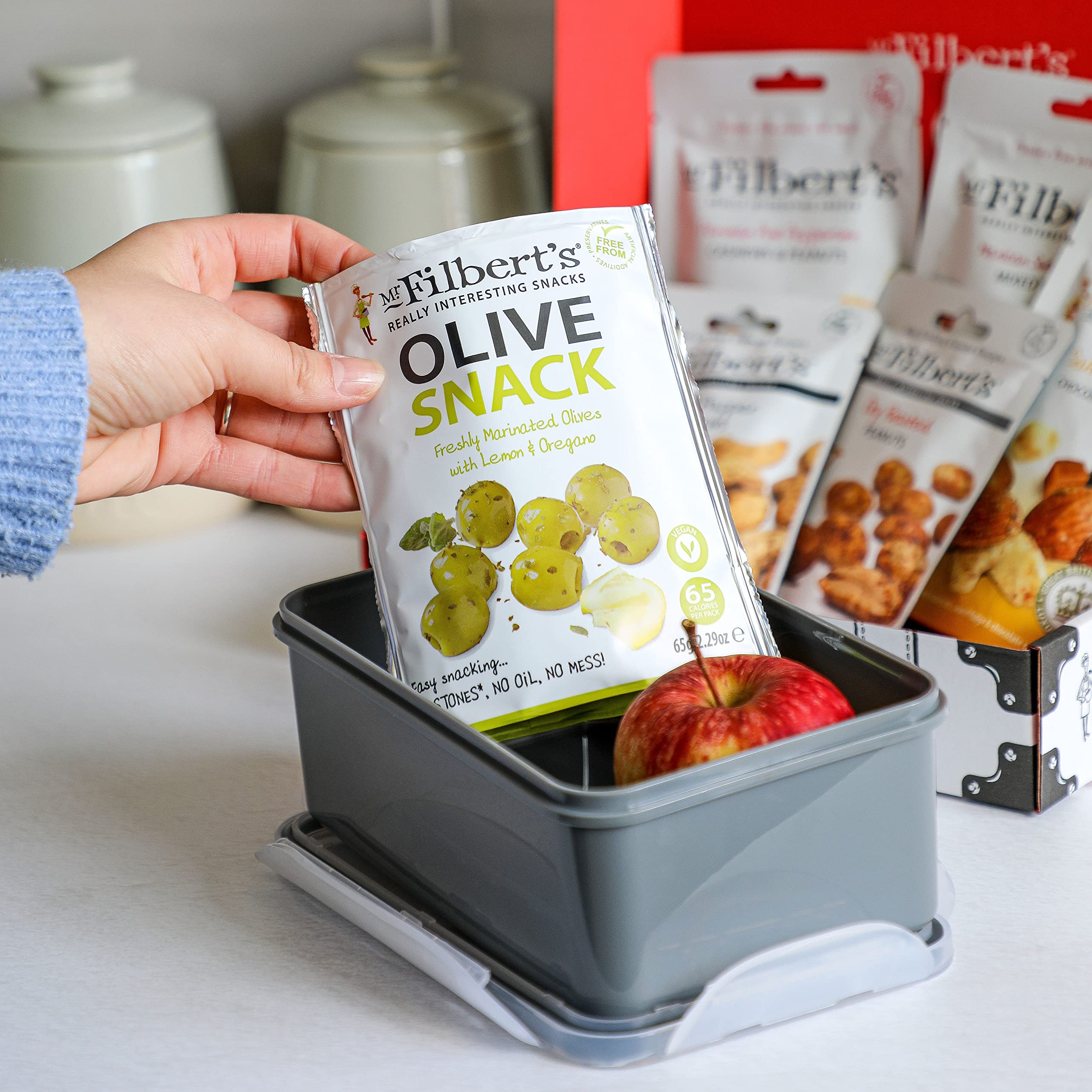 Mr Filbert's Snack Selection - Assorted Nuts and Olives - 6 Pack Gourmet Gift 16
