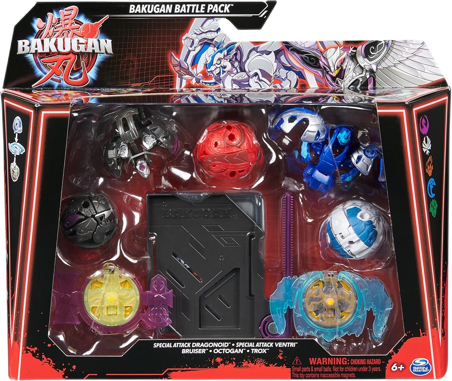 Bakugan Battle 5-Pack - Special Attack Dragonoid, Ventri, Bruiser, Octogan, Trox (Ages 5-15)