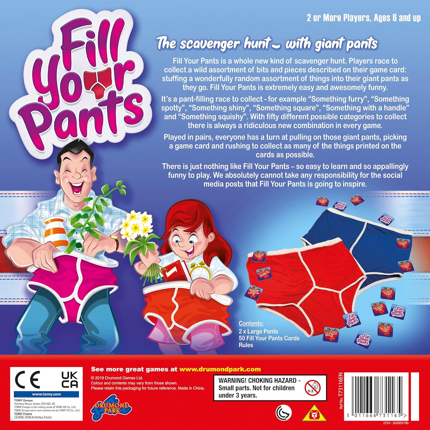 Drumond Park Fill Your Pants Family Party Game 8