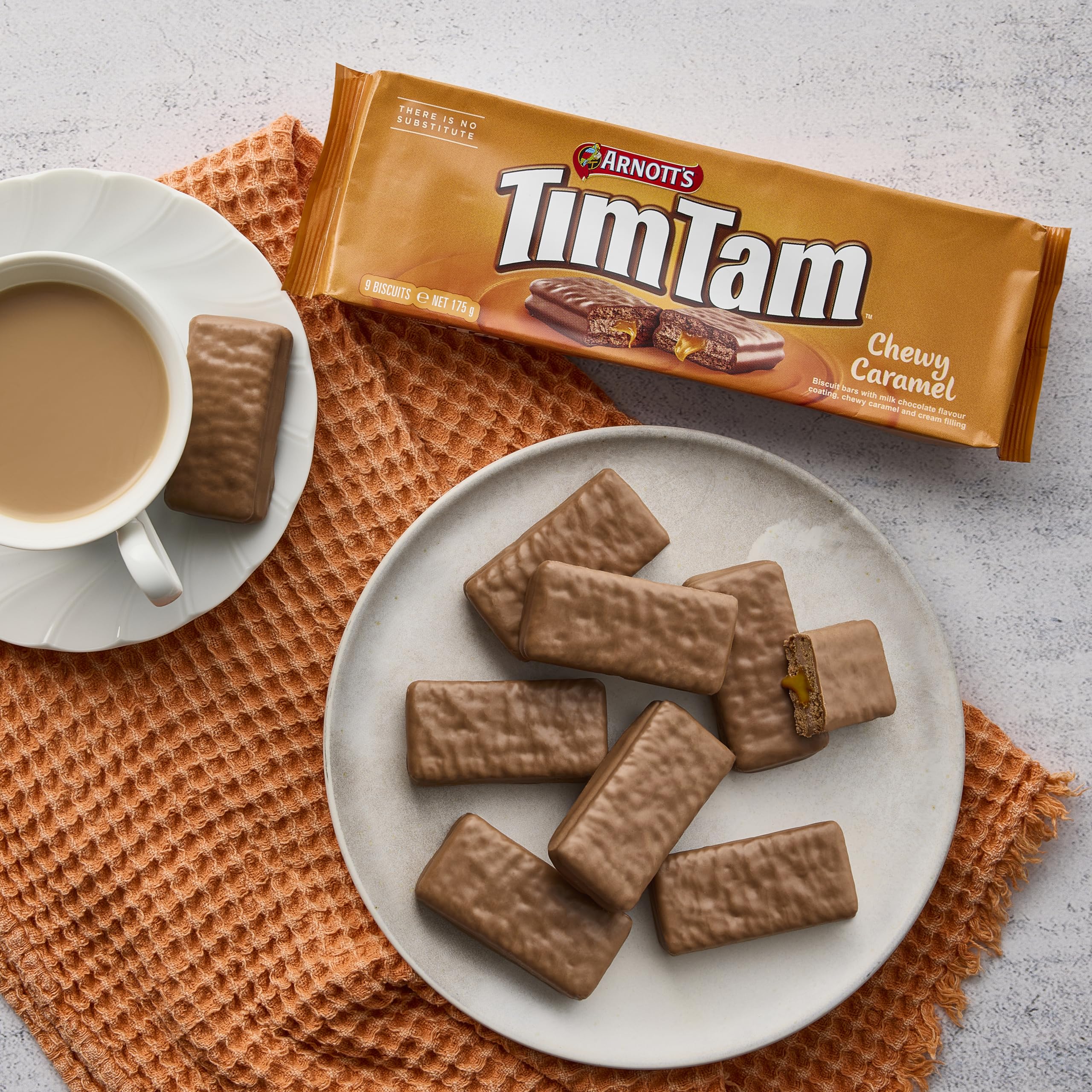 Tim Tam - Chewy Caramel Biscuit Bars with Milk Chocolate Coating (175g) 5