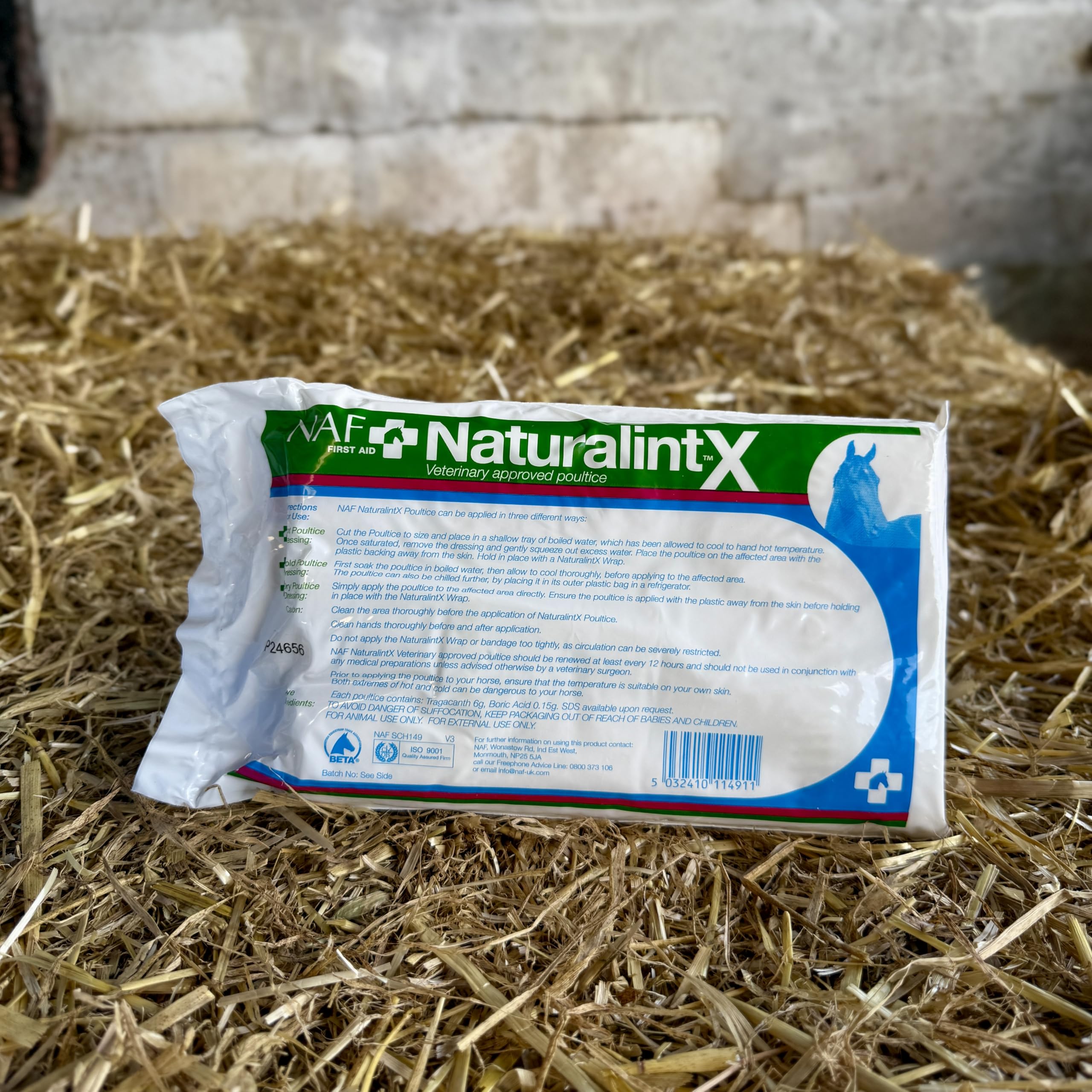 NAF NaturalintX Poultice Single - Veterinary-Approved Equine Wound Care | 49g