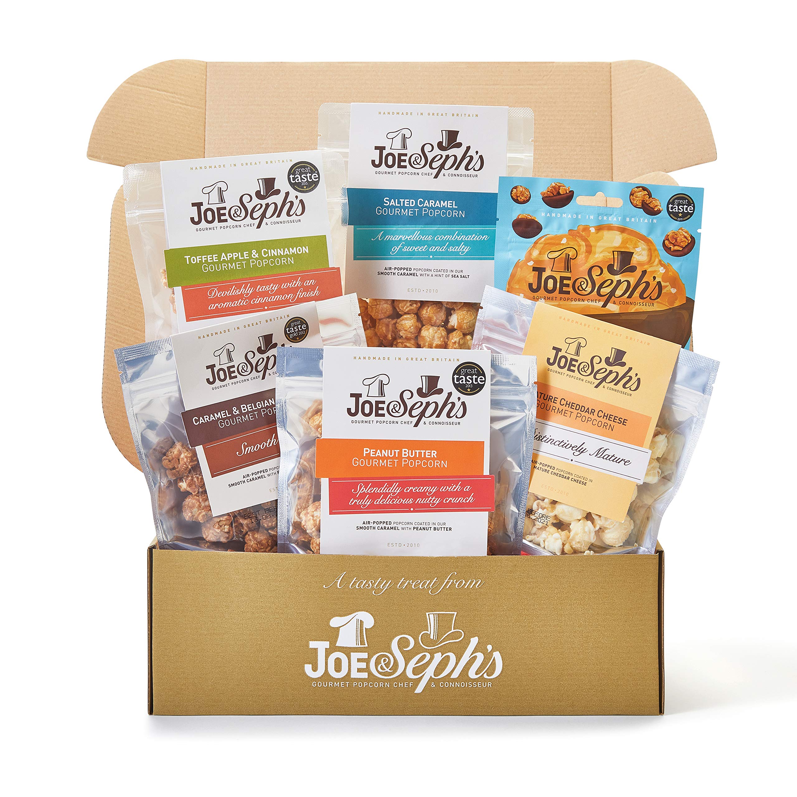 Joe & Seph's Movie Night In Box - Gourmet Popcorn & Chocolate Bites Gift Set (500g)