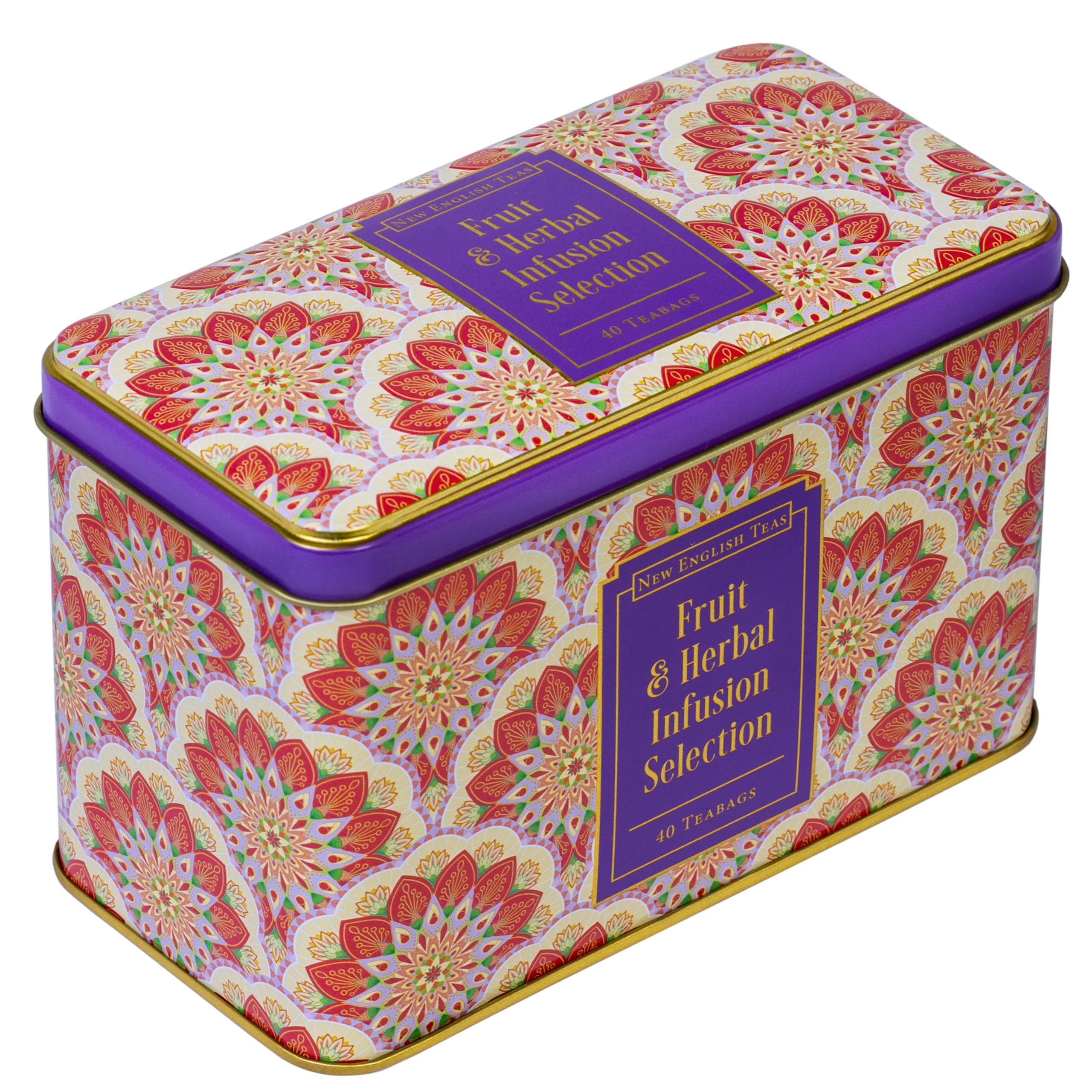 New English Teas - Fruit & Herbal Tea Caddy with 40 Infusion Teabags