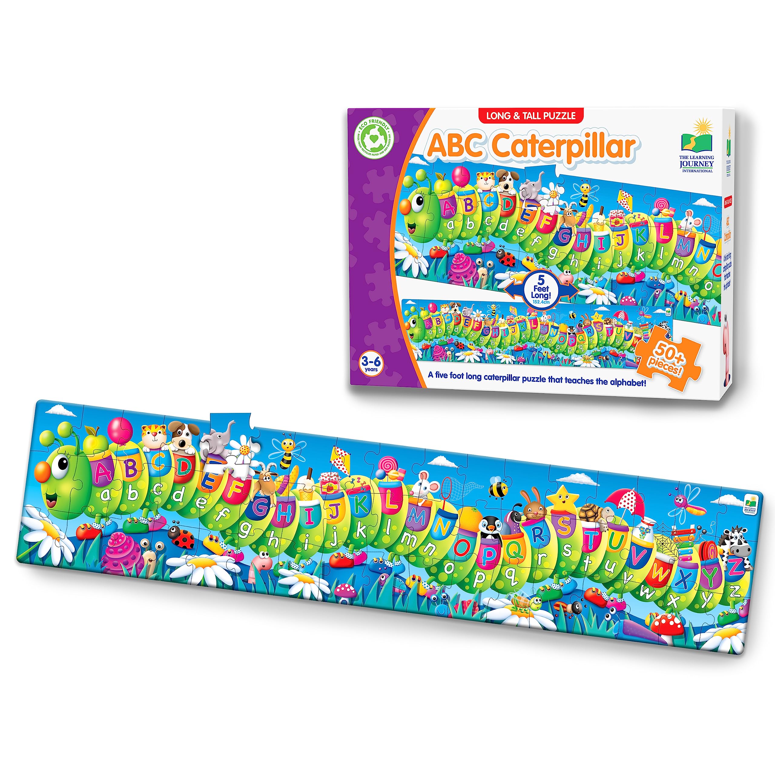 The Learning Journey ABC Caterpillar Floor Puzzle - 51 Pieces | Learn Alphabet & Letter Sounds | Ages 3-5 2
