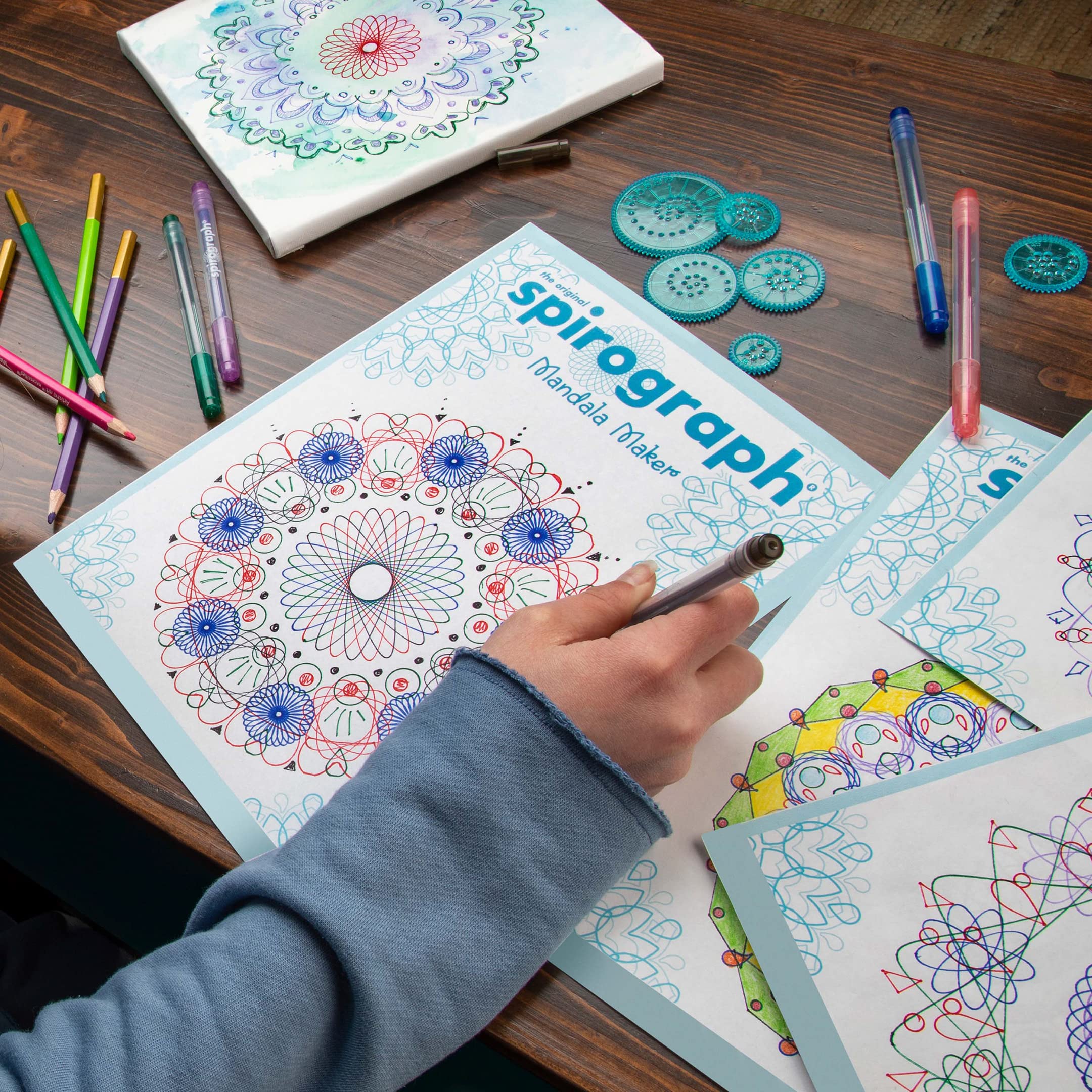 Mandala Spirograph Set - Create Artistic Designs with 15-Piece Kit for Ages 8+ 7