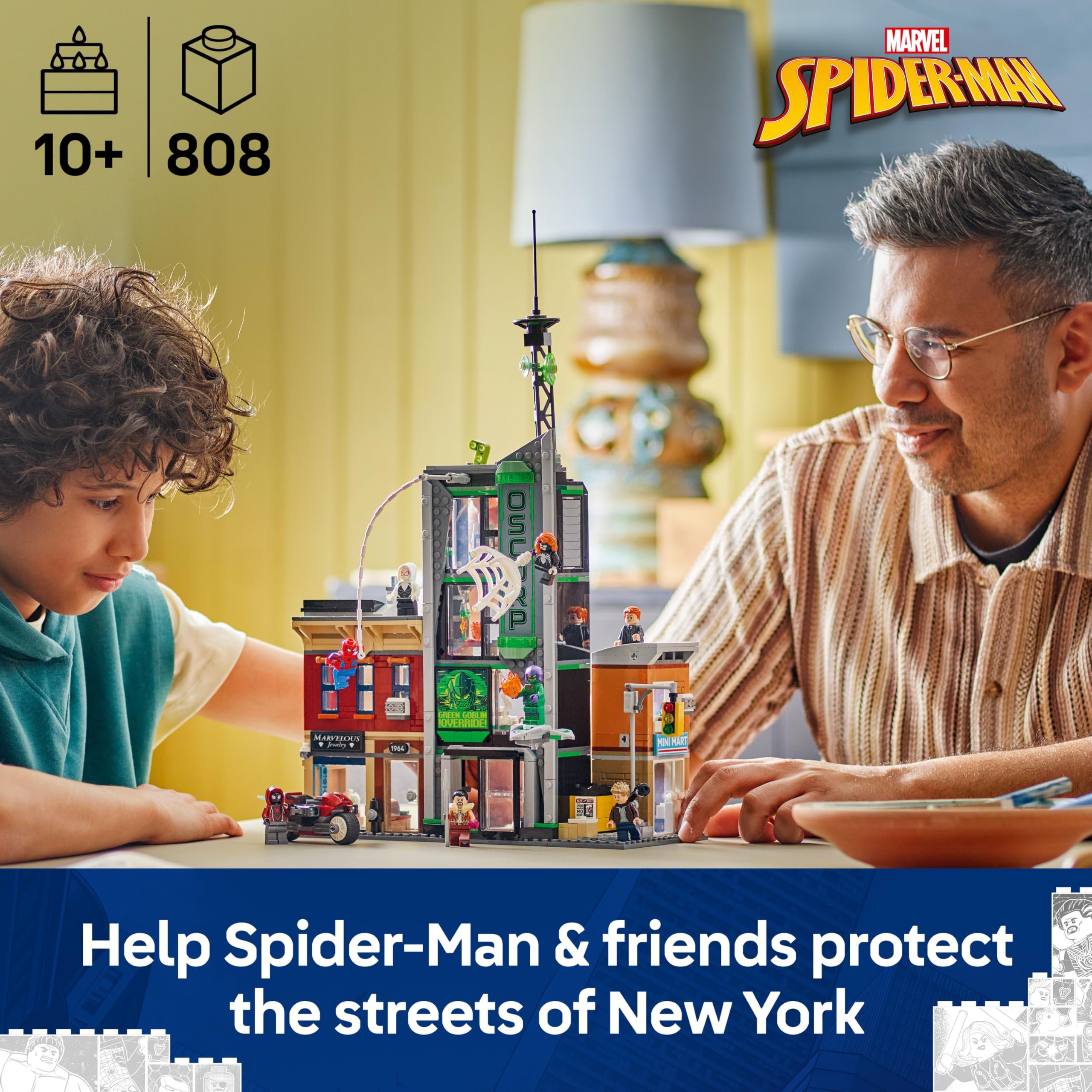 LEGO Marvel Spider-Man vs. Oscorp Building Set 76324 | 8 Minifigures | Ages 10+