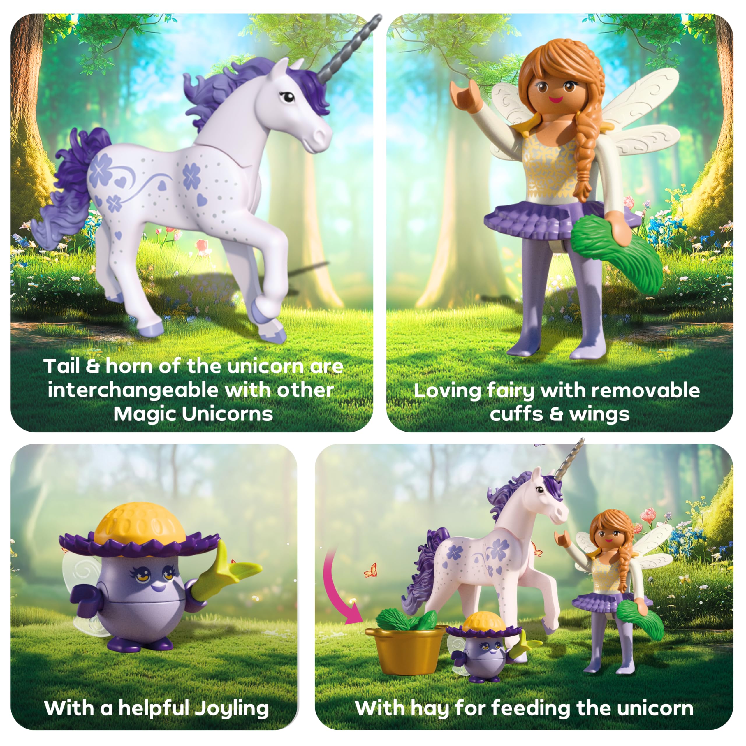 Playmobil | Magic Unicorns | Unicornio celeste con hada | Con detalles mágicos y accesorios intercambiables | Regalo perfecto para niños a partir de 4 años | 71841 5