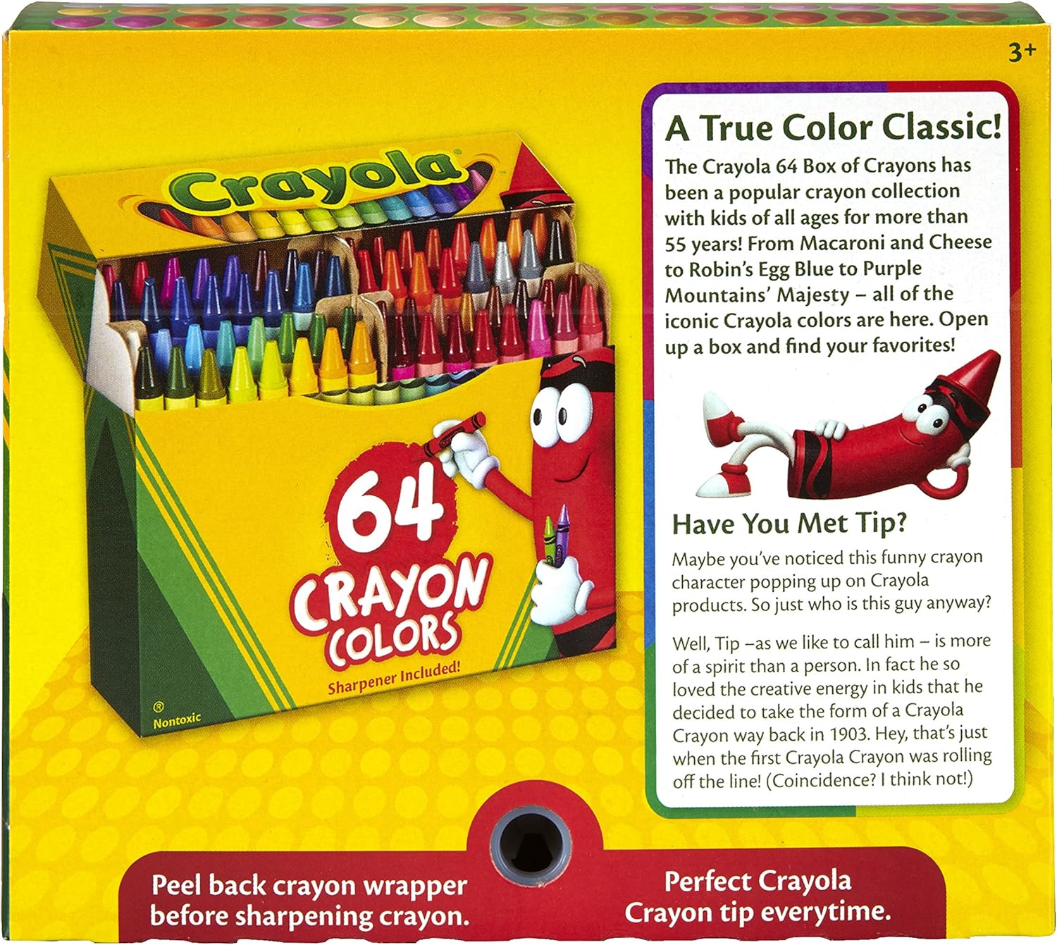 Crayola Crayons 64 ct. - Multicolor Wax Crayons in Flip-Top Box 5