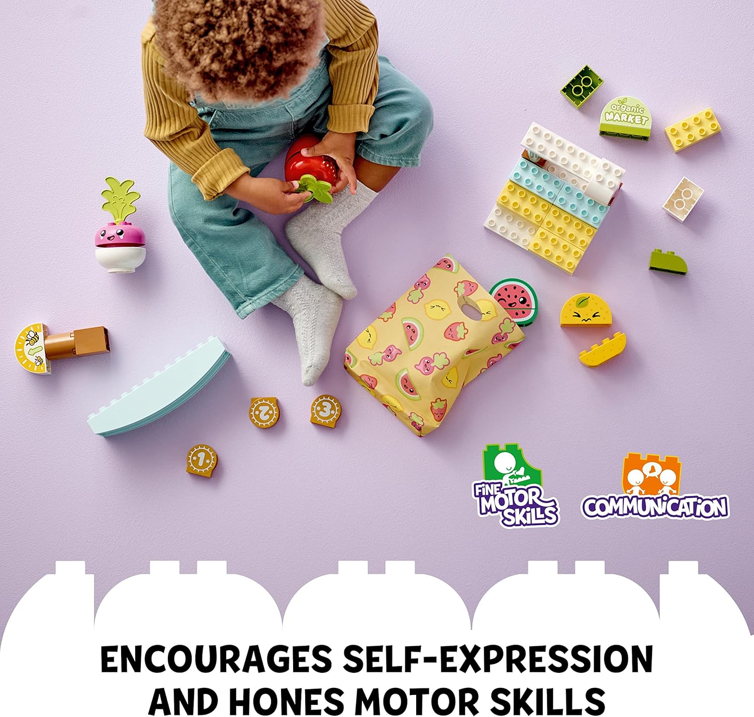 LEGO DUPLO My First Organic Market - Educational Fruit & Vegetable Toy Set for Toddlers 18 Months+ 6