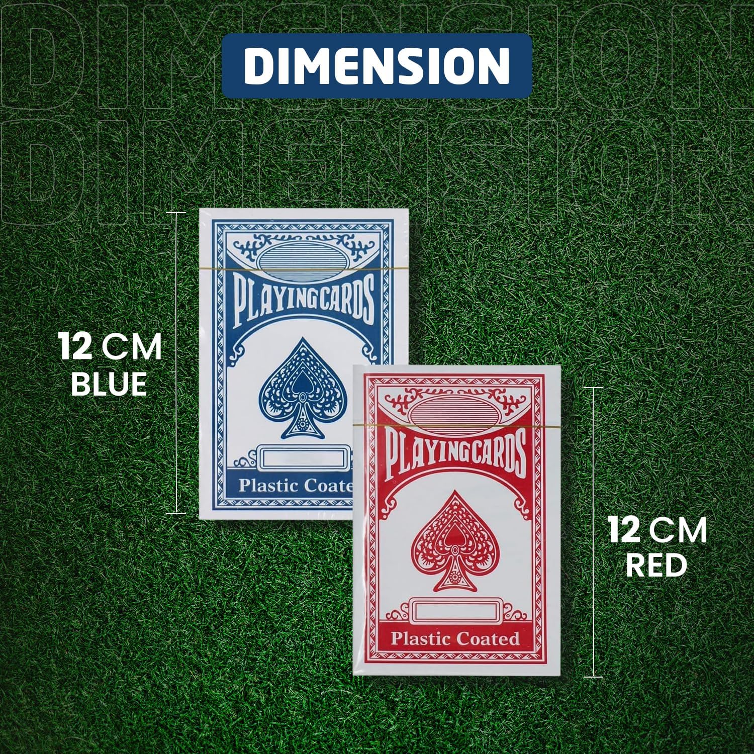 1ABOVE Twin Pack Playing Card Game Classic Red and Blue Plastic Coated 6