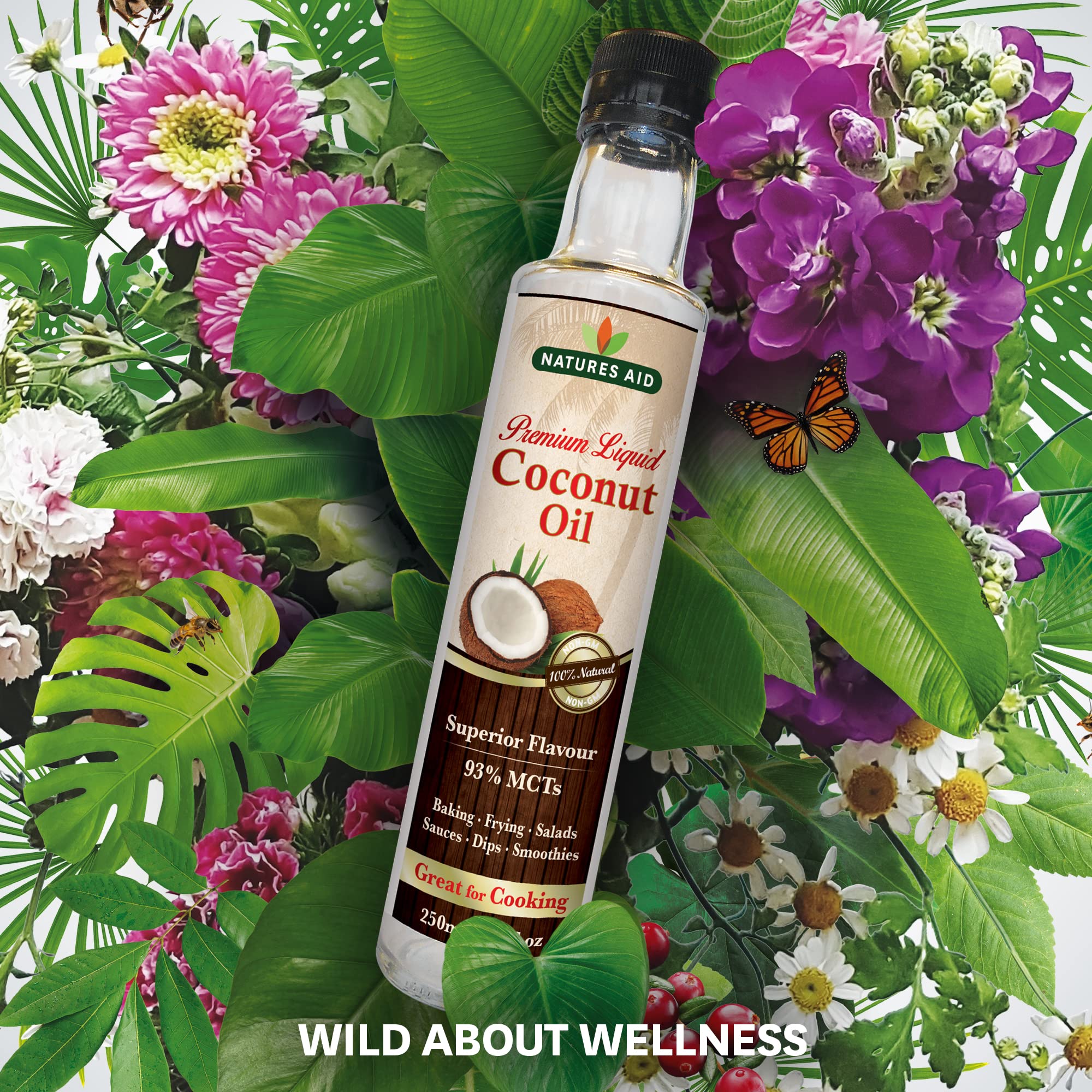 Natures Aid Premium Liquid Coconut Oil, 250ml – Non-Hydrogenated with 93% MCTs for Cooking & Baking 11