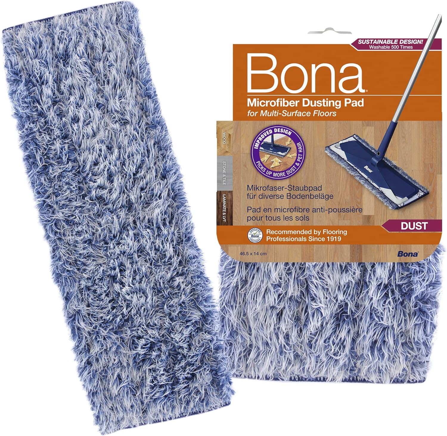 Bona - Microfiber Dusting Pad for Floor Mops
