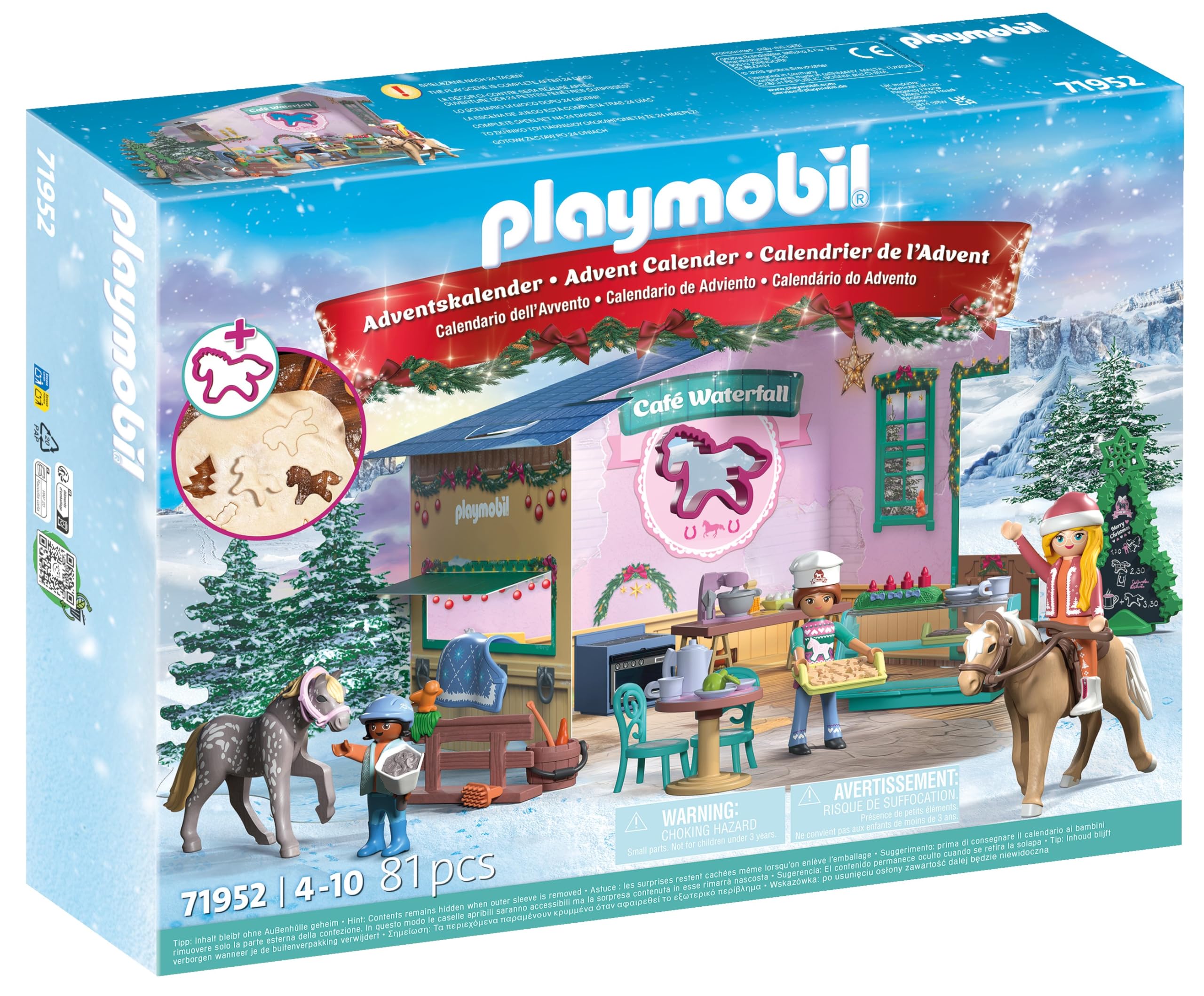 PLAYMOBIL Horses of Waterfall - Christmas Baking in the Riding Café Playset - Ages 4-10 6