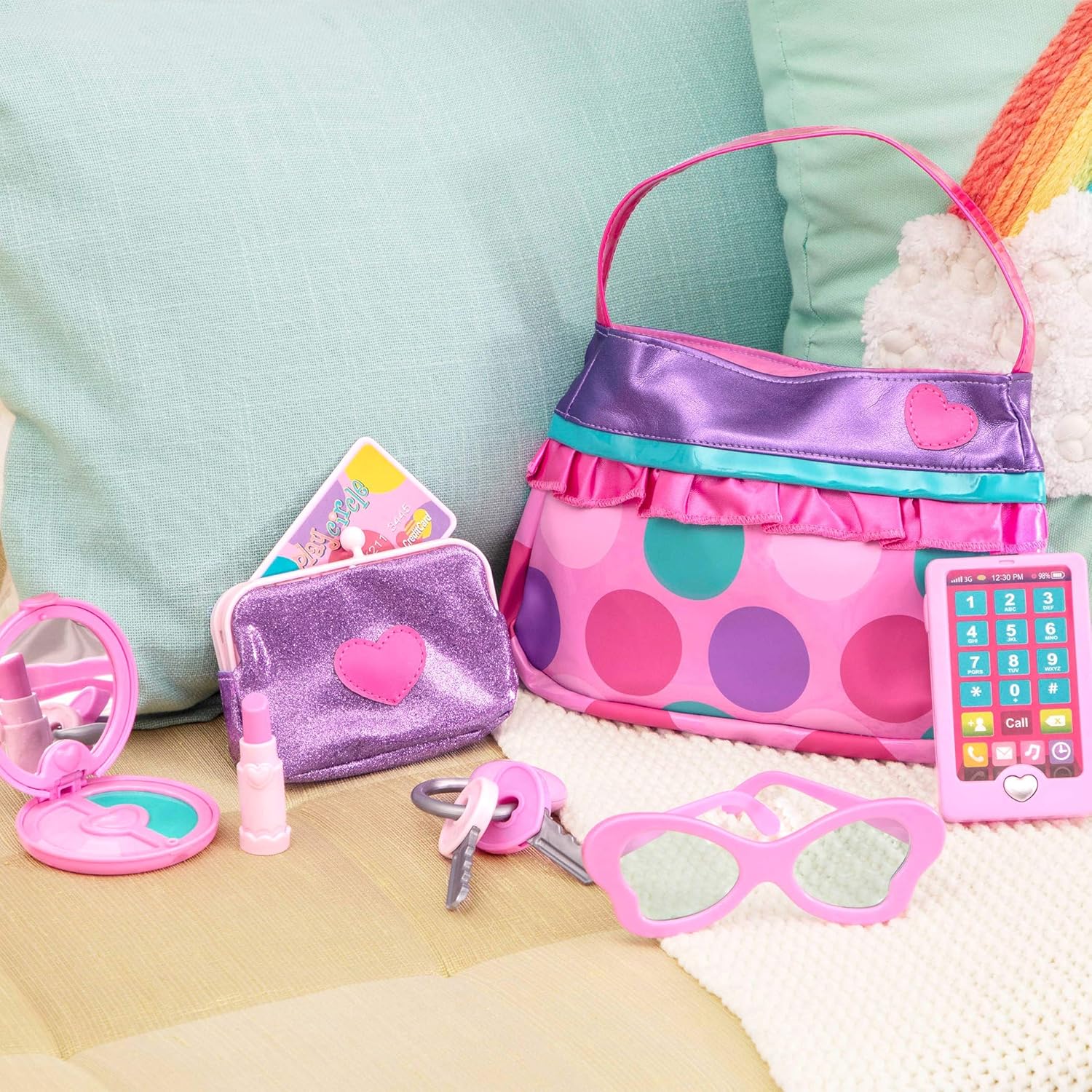 Play Circle Princess Purse Role Play Set with 8 Accessories 10