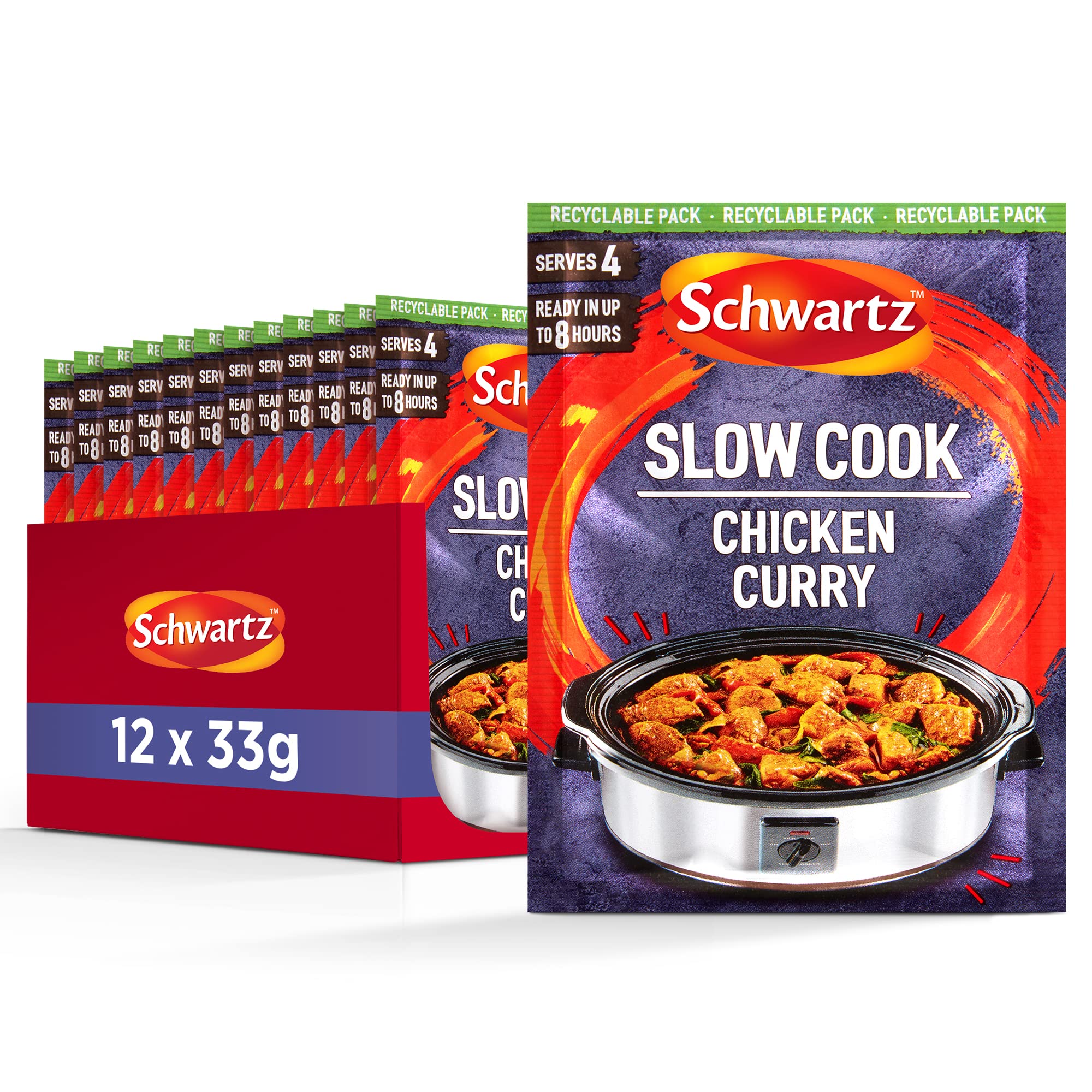 Schwartz Chicken Curry Slow Cookers Recipe Mix 33g | Pack of 12 | No Artificial Ingredients