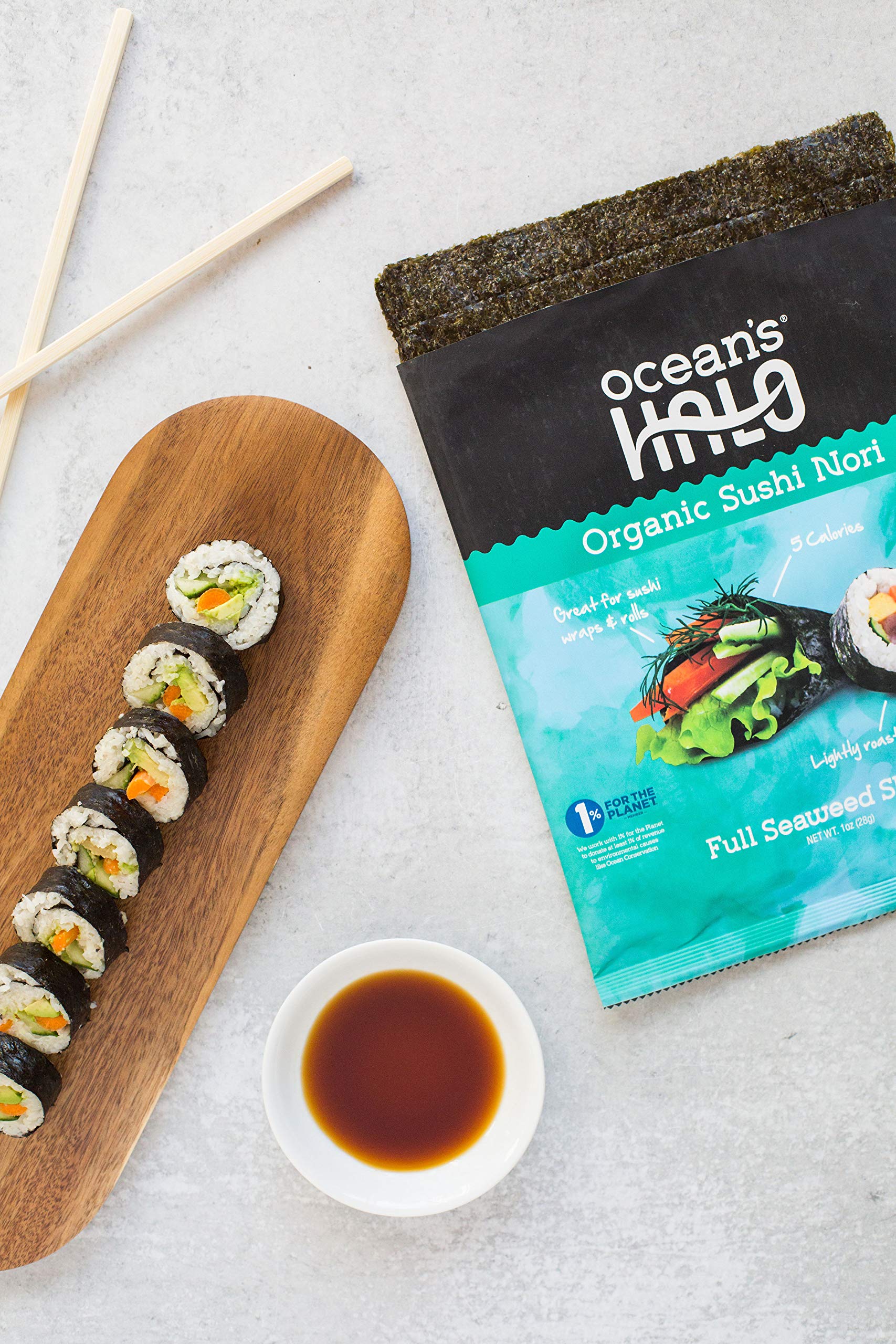 Ocean's Halo - Organic Sushi Nori Seaweed Sheets, Gluten-Free & Vegan 7