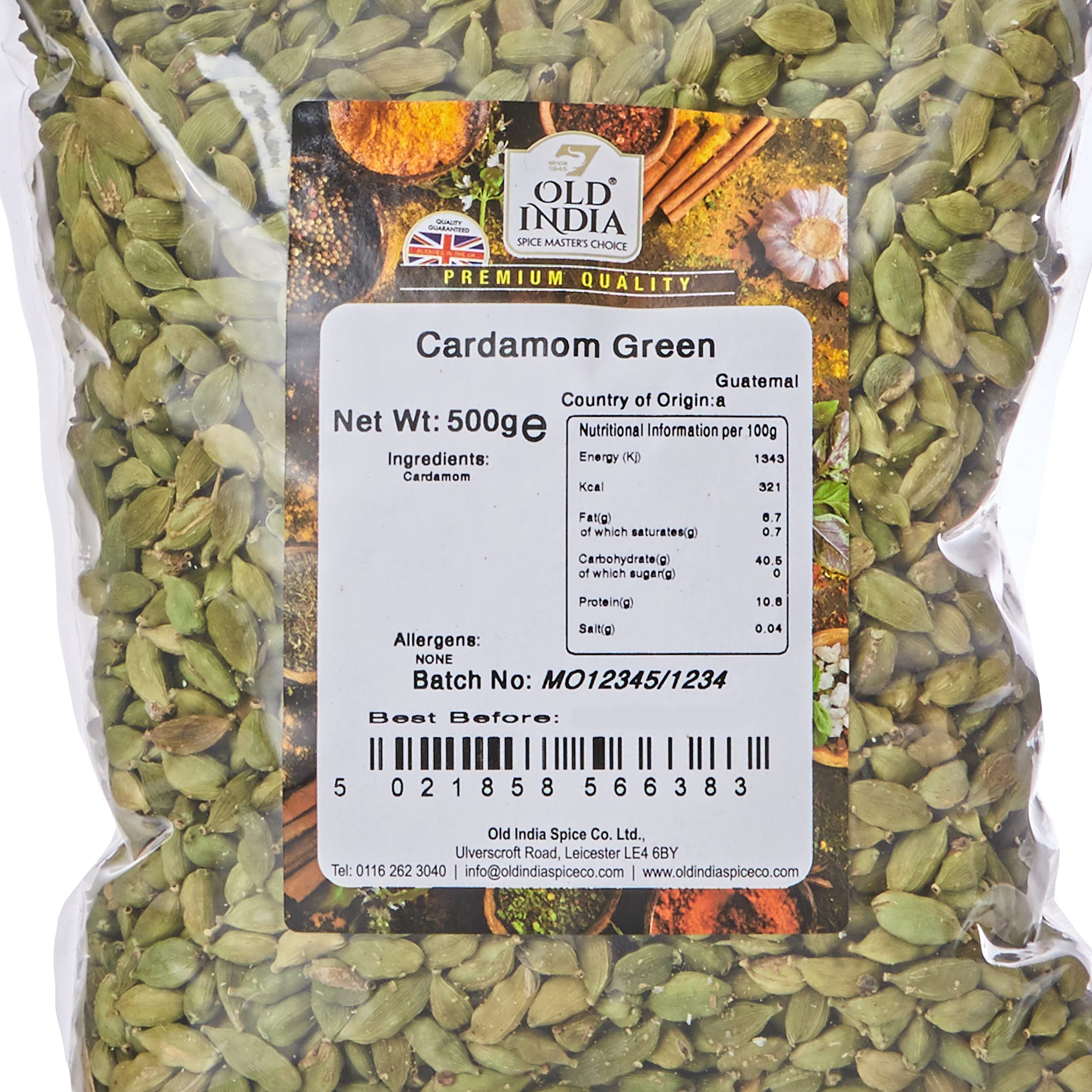 Old India Green Cardamom Pods 500 g