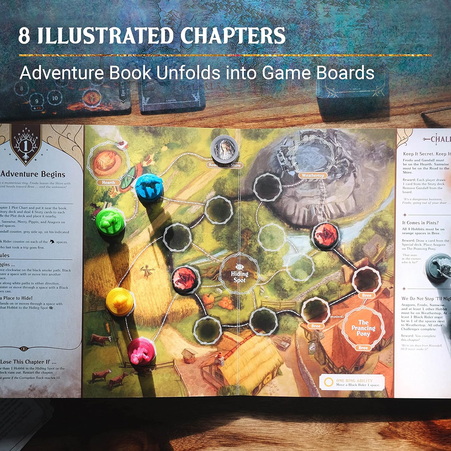 Ravensburger Lord of the Rings Adventure Book - Immersive Family Strategy Board Game 7