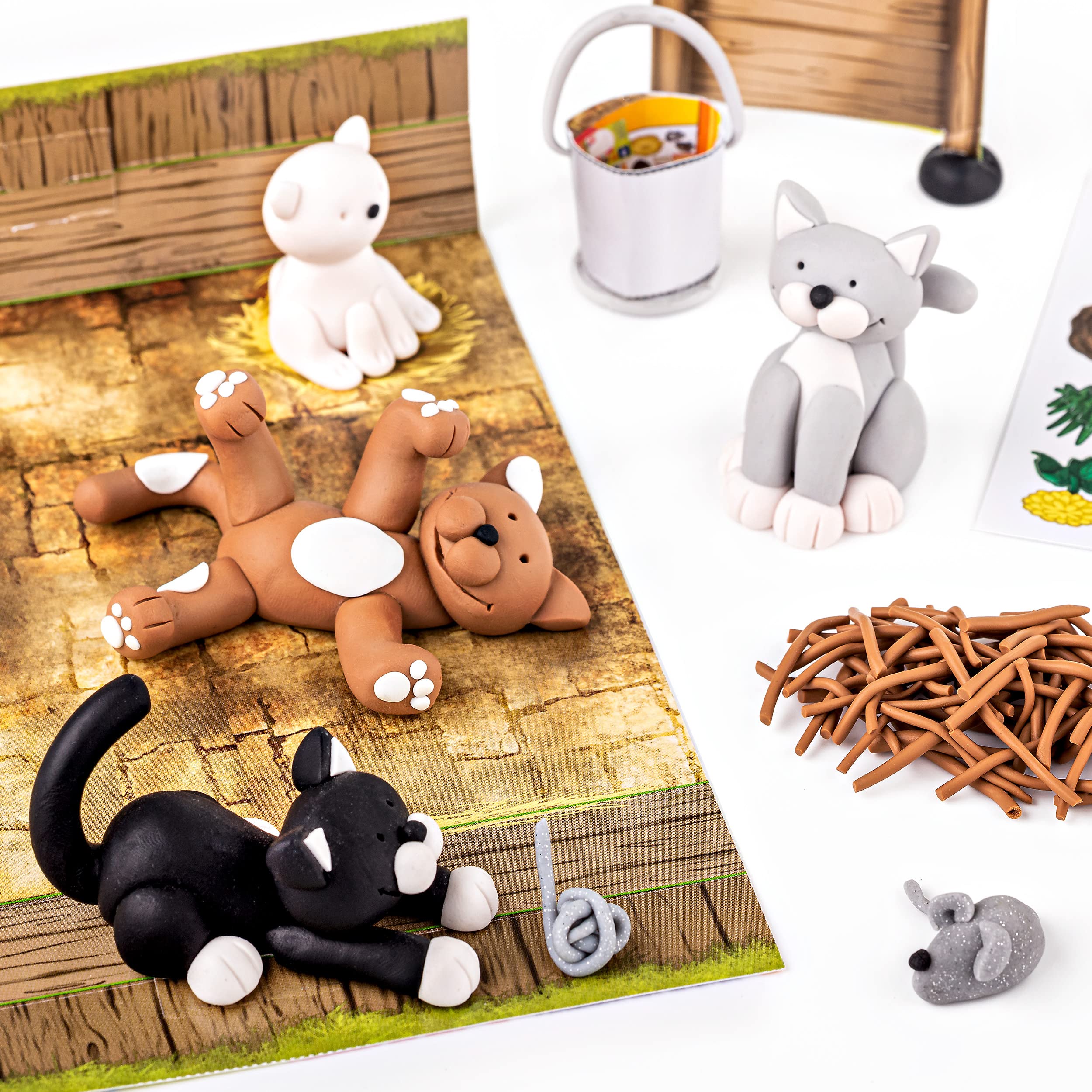 STAEDTLER FIMO Kids Cat Form and Play Set - Educational Arts & Crafts Toy for Children 8