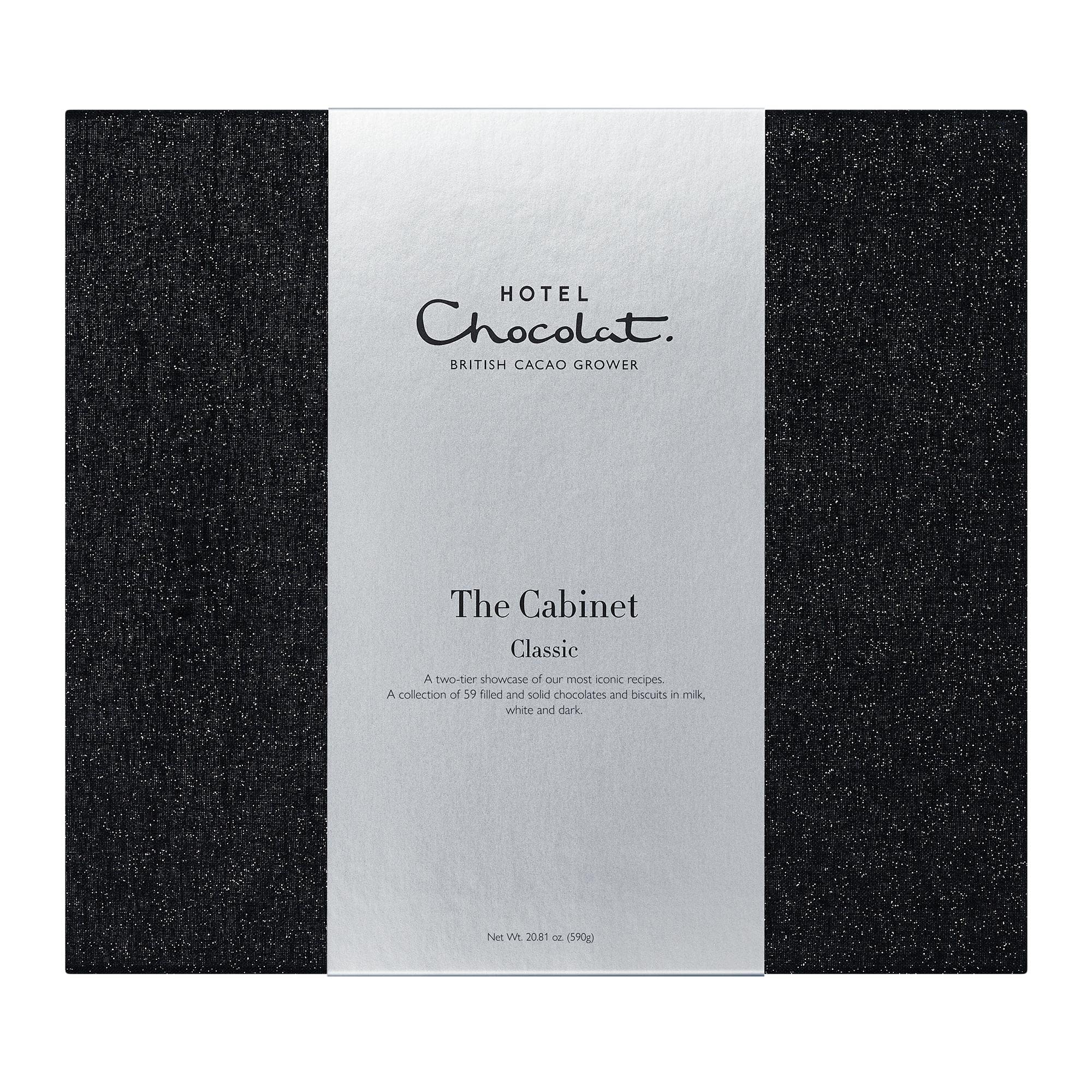 Hotel Chocolat Classic Cabinet 600g - Assorted Milk, Dark & White Chocolates 6