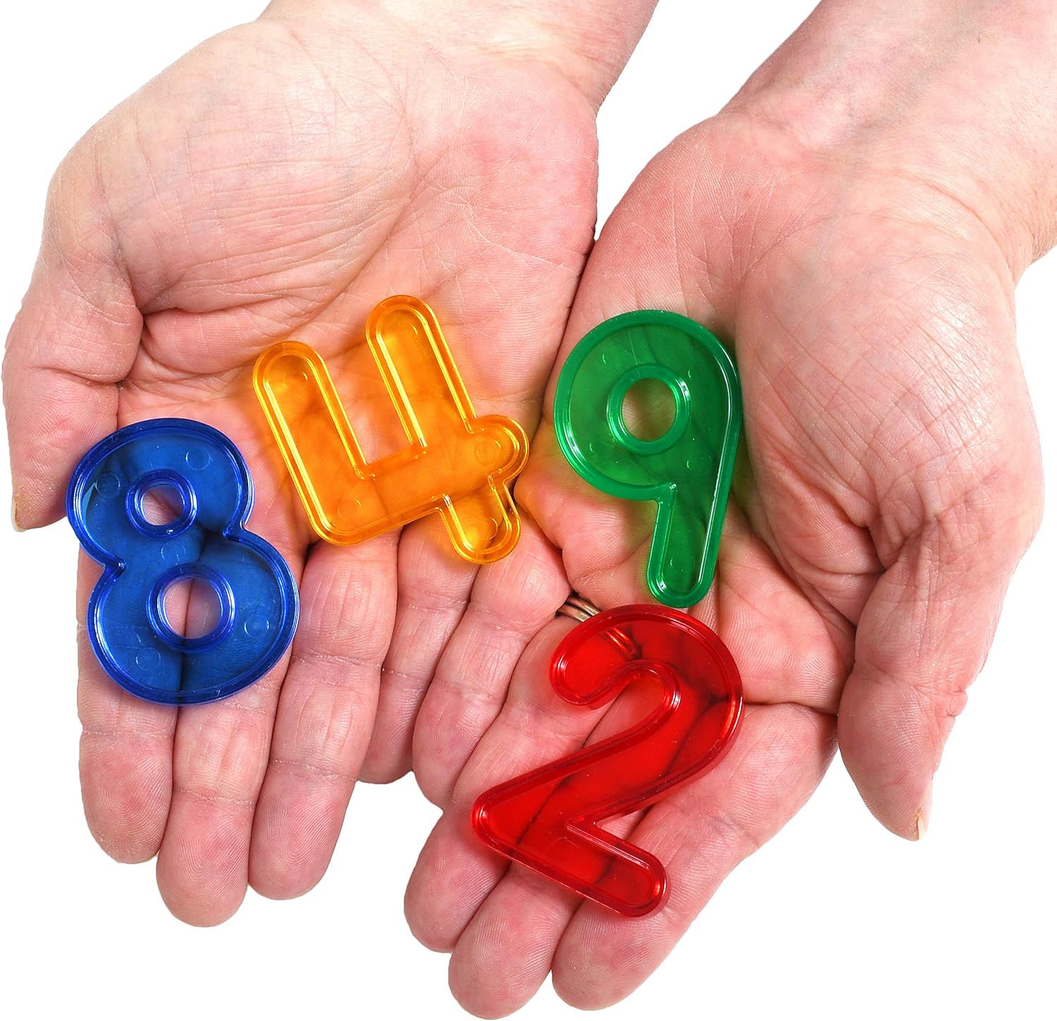 edxeducation Transparent Letters and Numbers - Mini Jar with Lid and Handle 10