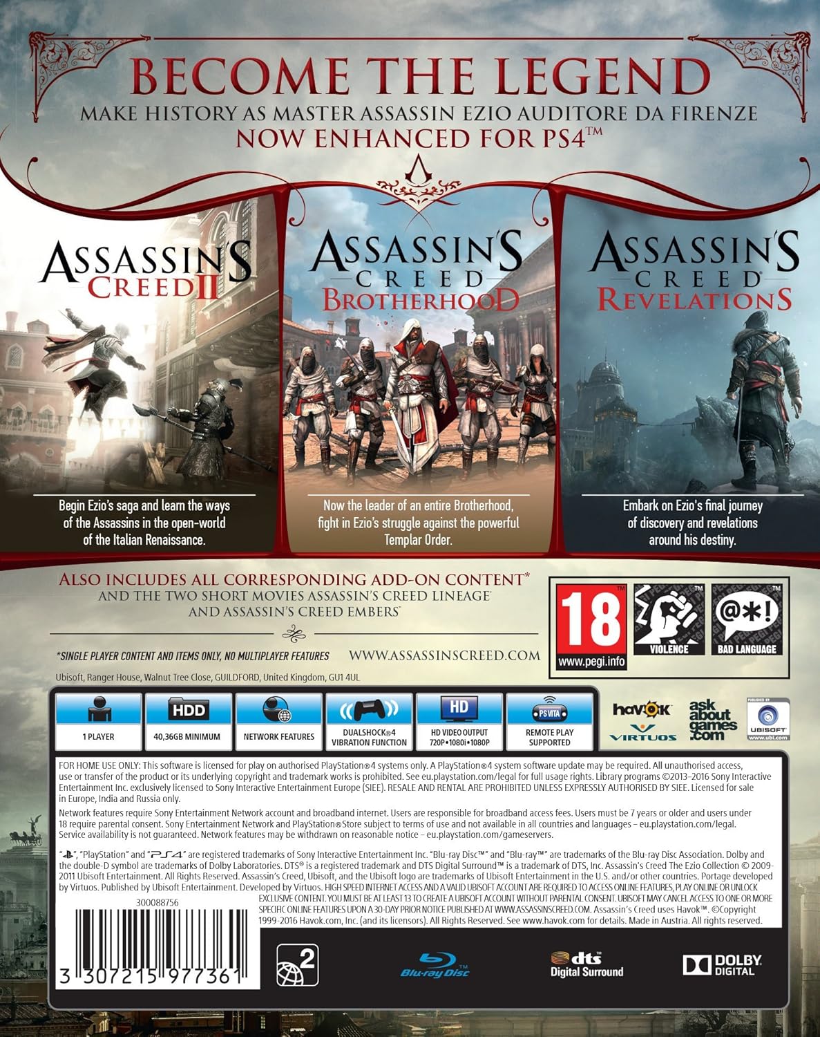 Assassin's Creed The Ezio Collection - PS4 3