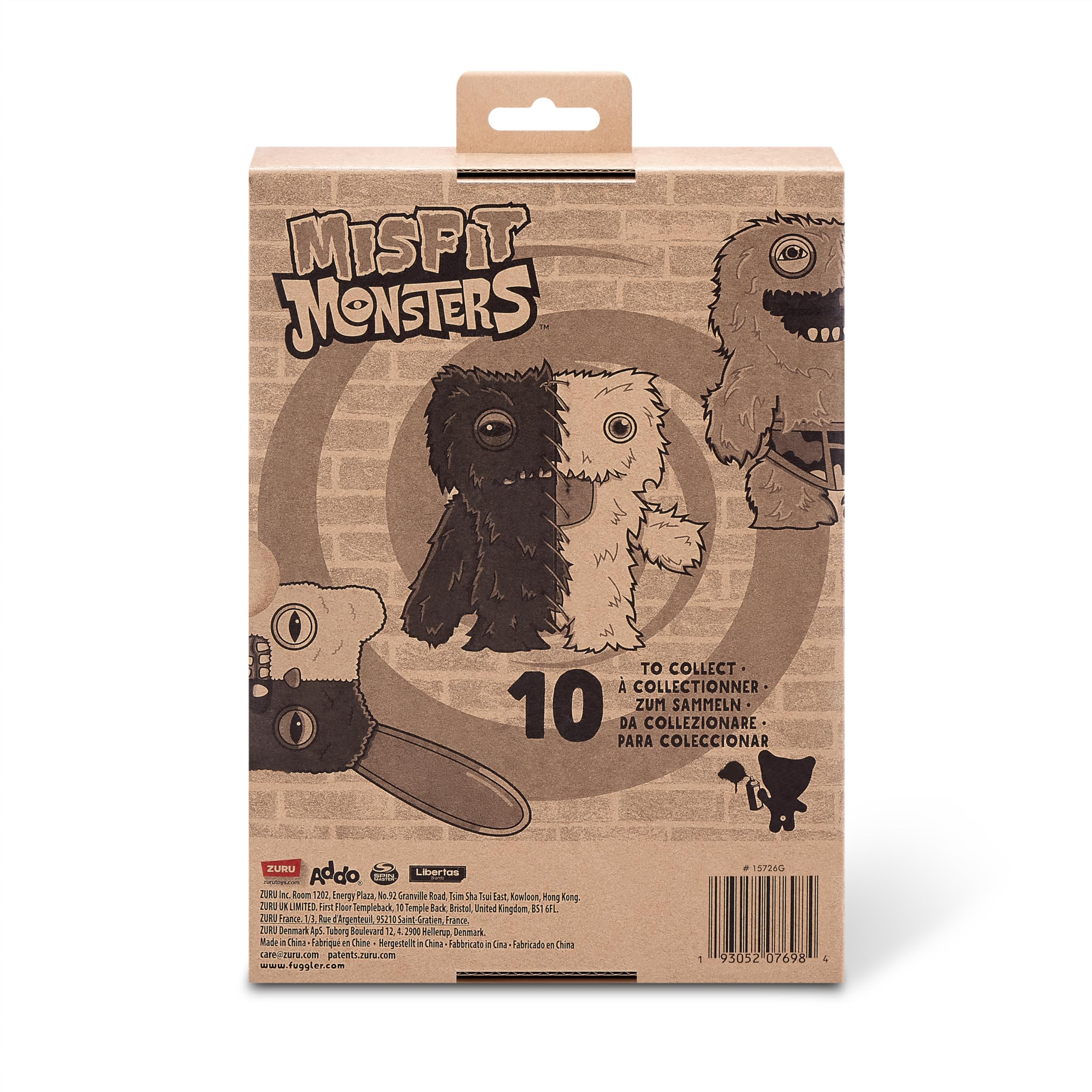 Fuggler Misfit Monsters 9-inch Series 1 - Rabid Tooth Brown & Beige Plush Toy 7