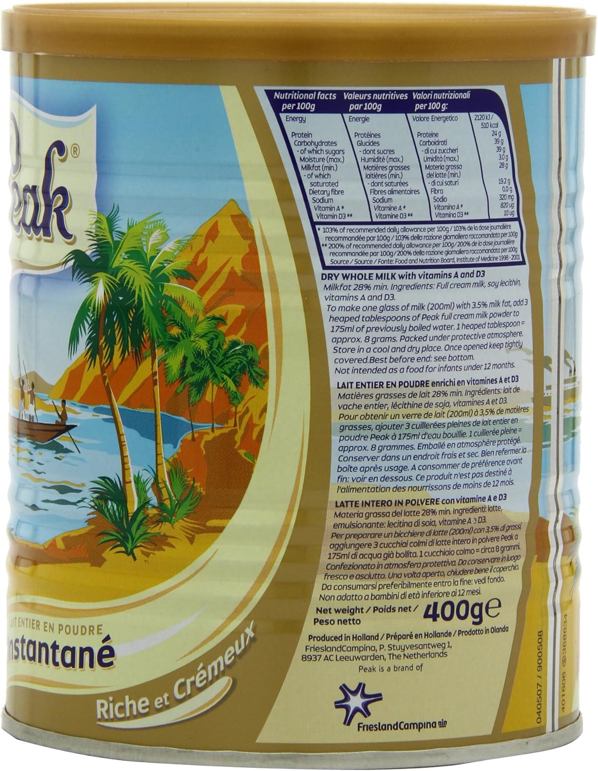 Peak - Full Cream Milk Powder 400g 7