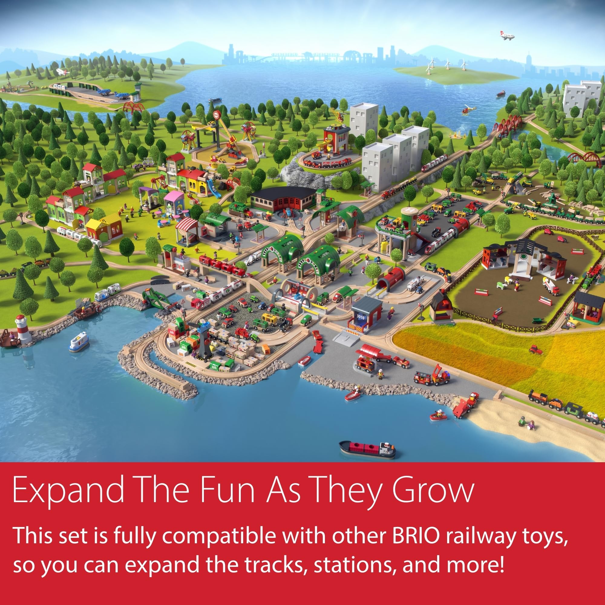 BRIO World Battery Operated Action Train Set - Compatible with BRIO Railway, FSC Certified Wood, Model 33319 14