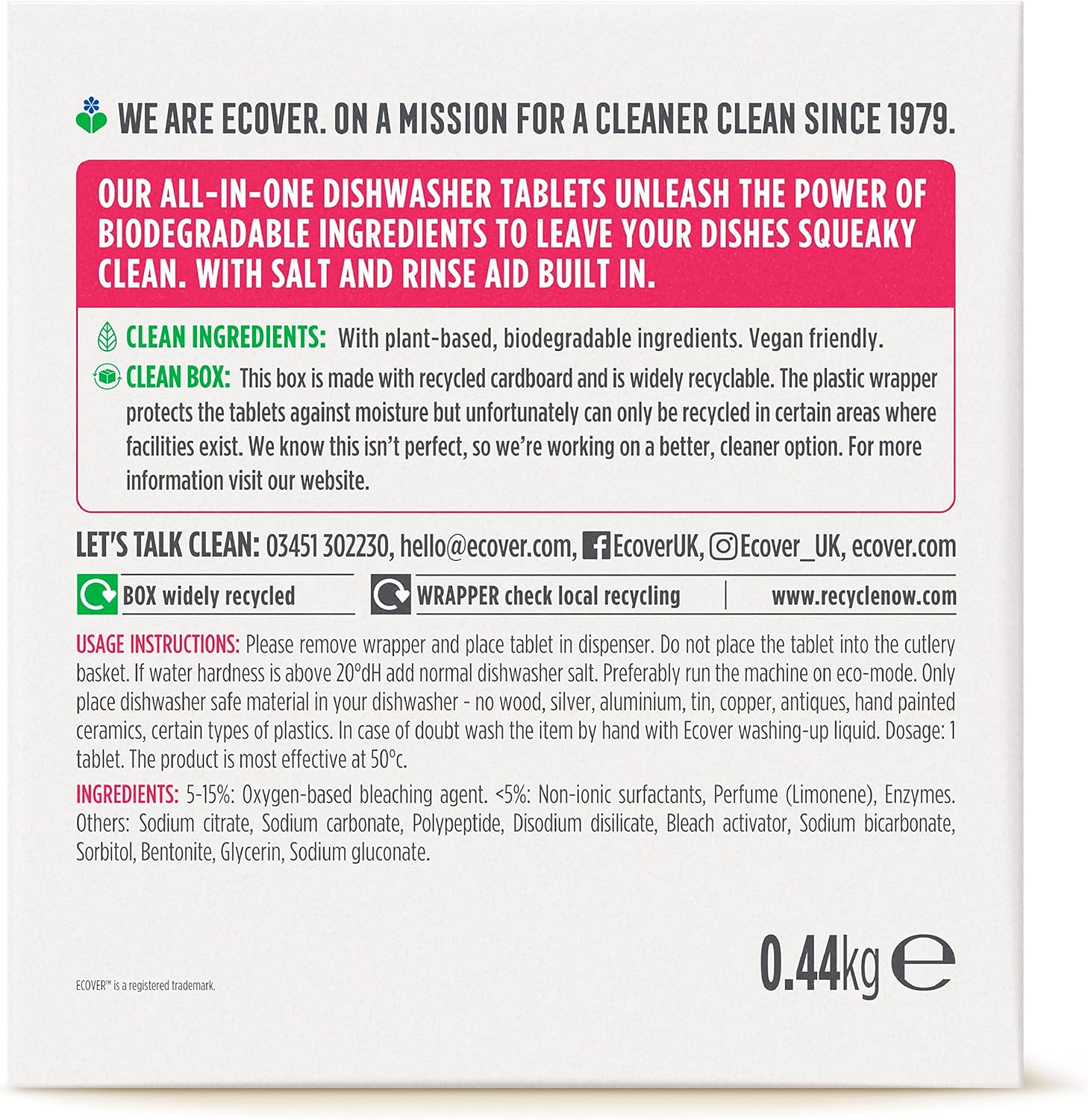 Ecover - All in One Dishwasher Tablets (Lemon & Mandarin, 22 Tablets) 7