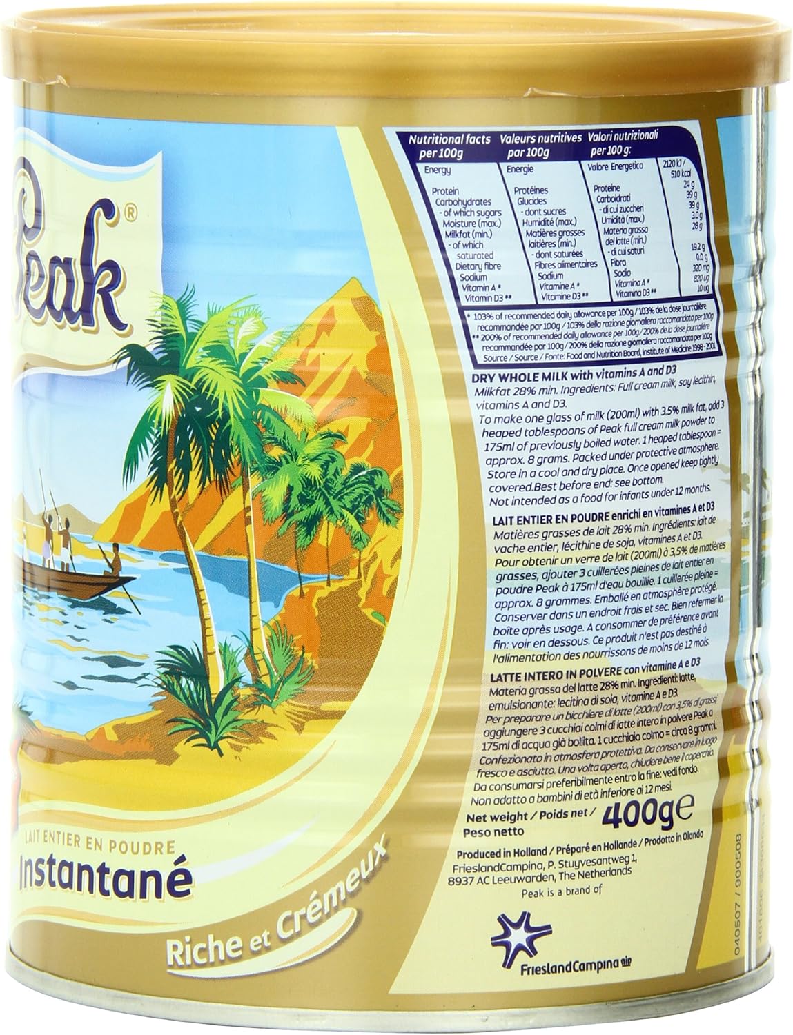 Peak - Full Cream Milk Powder 400g 8